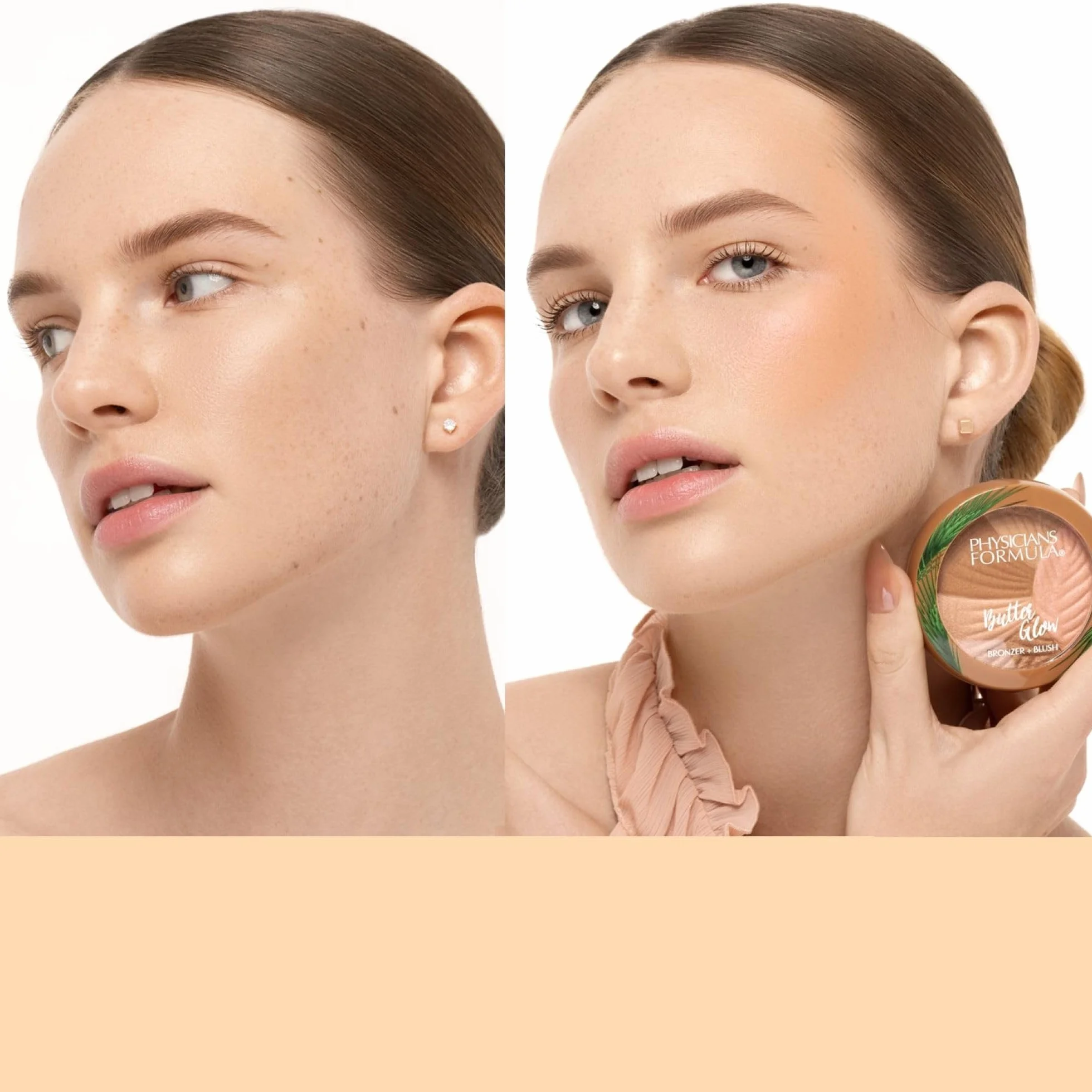 Physicians Formula Butter Glow Bronzer + Blush, Kremowy Puder Brązujący 2 w 1 z Różem, Wzbogacony Rozświetlającą i Nawilżającą Mieszanką Masła, Nadaje Skórze Zdrowy Blask