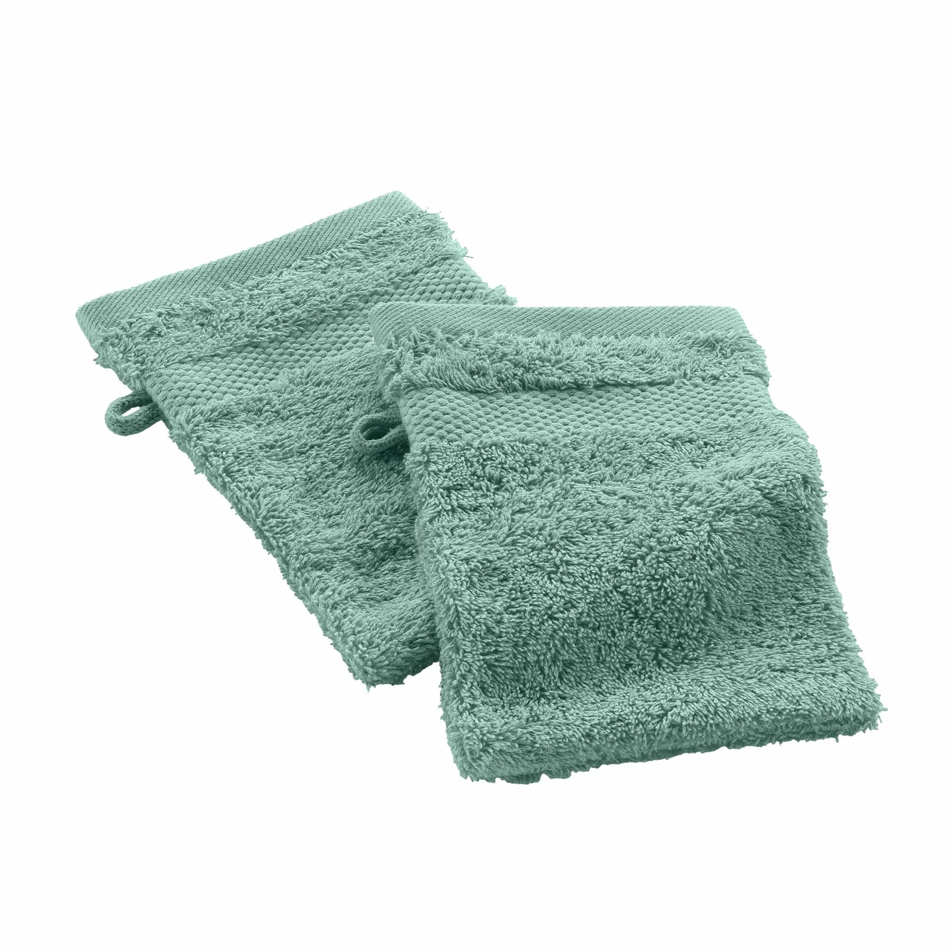 Rękawice toaletowe Elegance Celadon 15x21 cm 100% bawełna gładka