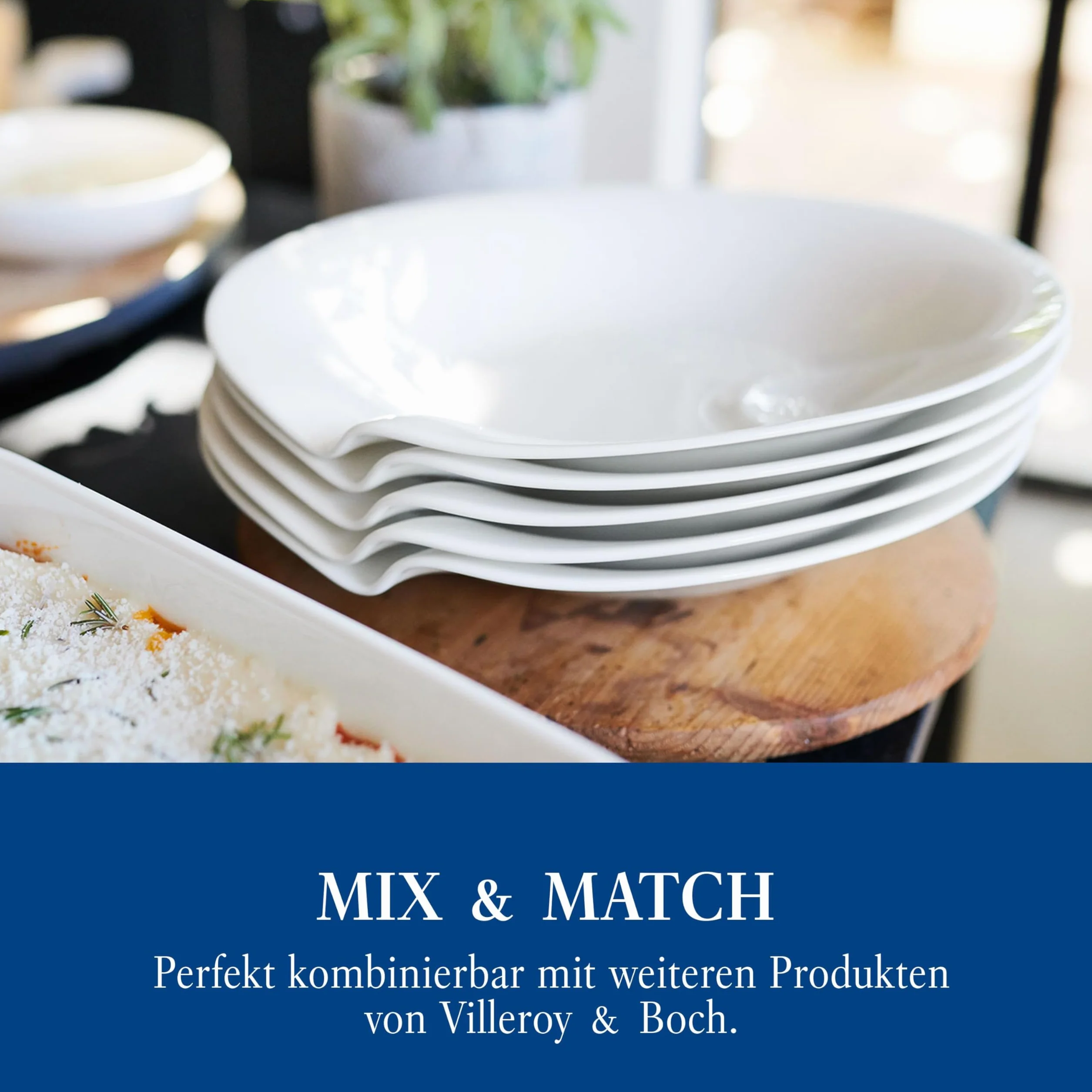 Villeroy & Boch Talerz do makaronu passion M zestaw 2 szt. 27 cm porcelana biały