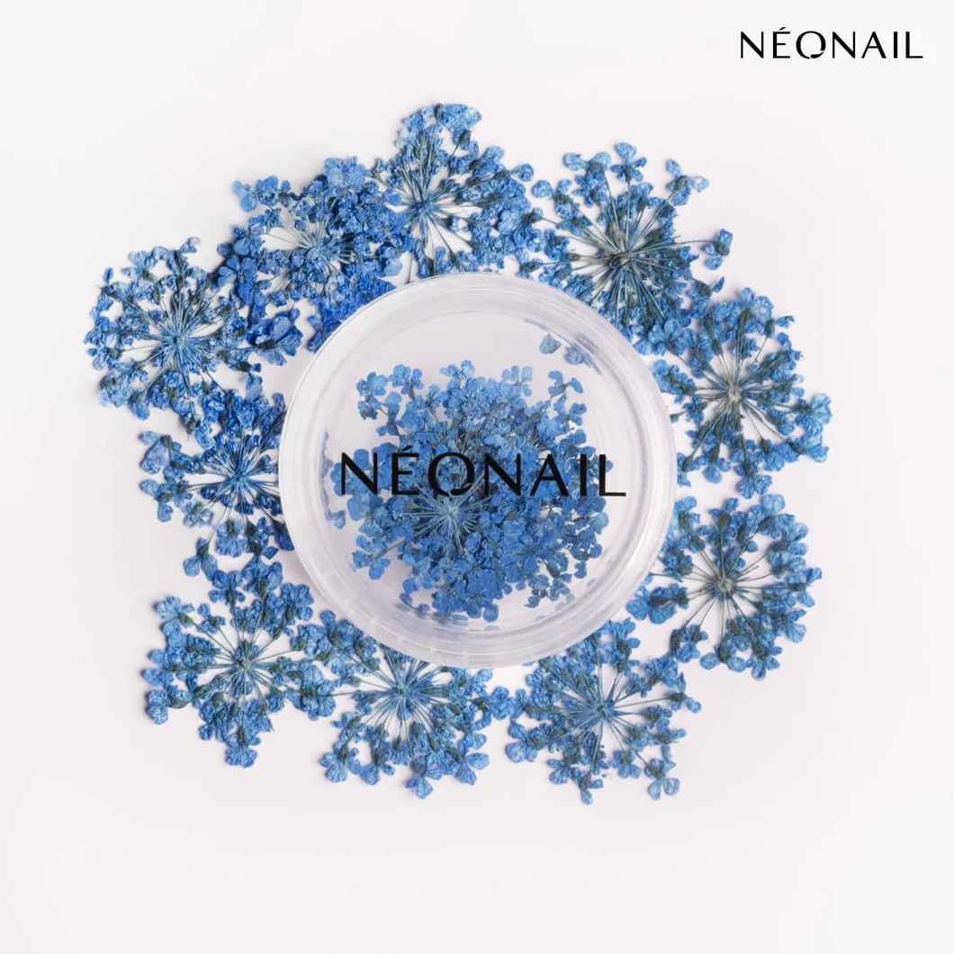 NEONAIL Zestaw ozdób do paznokci - kwiaty - 3 kolory - Navy, Violet, Turquoise