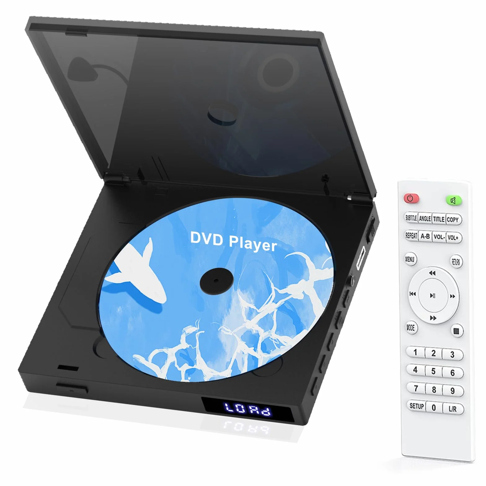 Mini odtwarzacz DVD przenośny, odtwarzacz DVD HD 1080P z wyjściem HDMI, obsługujący wszystkie regiony, kabel AV/HDMI/odtwarzanie z USB, pilot zdalnego sterowania, obsługuje PAL/NTSC