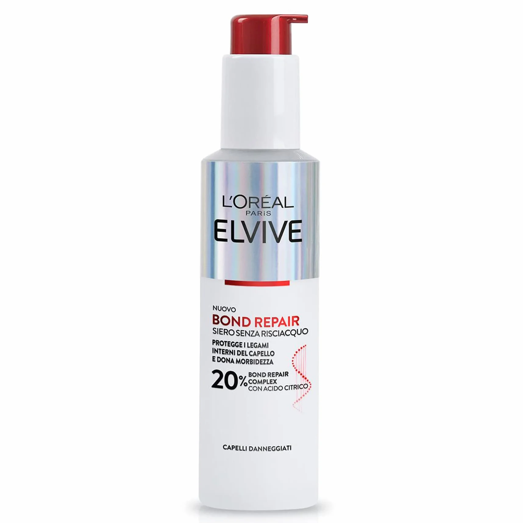L'Oréal Paris Elvive Bond Repair serum bez spłukiwania, wzmacniające, do uszkodzonych włosów, chroni wewnętrzne wiązania włosów, kwasem cytrynowym, 150 ml