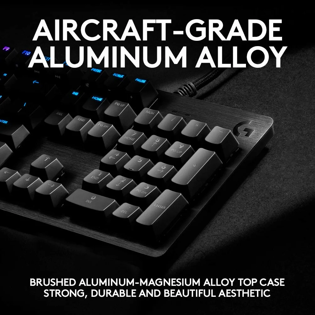 LOGITECH G 512 Klucz do gier MECHANICZNA RGB CARBON LIGHTSYNC Z PRZEŁĄCZNIKIEM GX RED, LAYOUT SKANDYNY