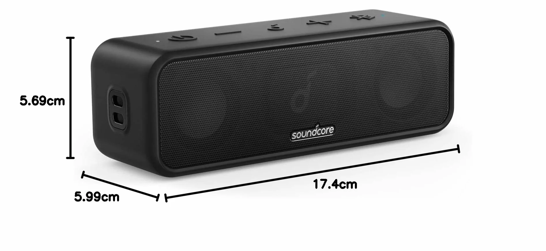 Soundcore 3 od Anker to głośnik Bluetooth ze stereo dźwiękiem, przetwornikami z czystą tytanową membraną, 24-godzinnym czasem odtwarzania, wodoodpornością IPX7 i technologią Bluetooth 5.0 (czarny)