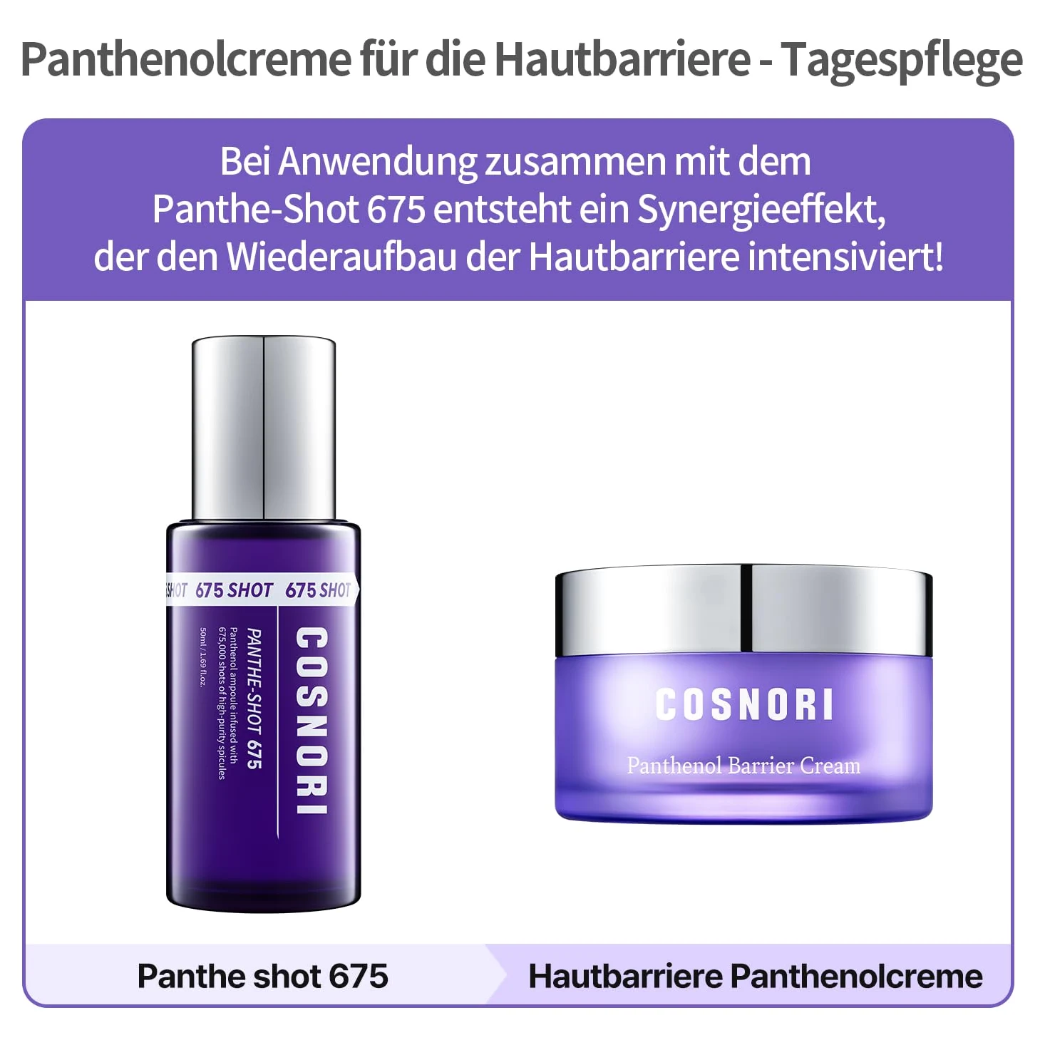 COSNORI Pantenol Barierowy krem barierowy - nawilżający skórę do twarzy - z pantenolem i ekstraktem ze śliwki kakadu - łagodzący i nawilżający dla uszkodzonej skóry - 1,69 uncji