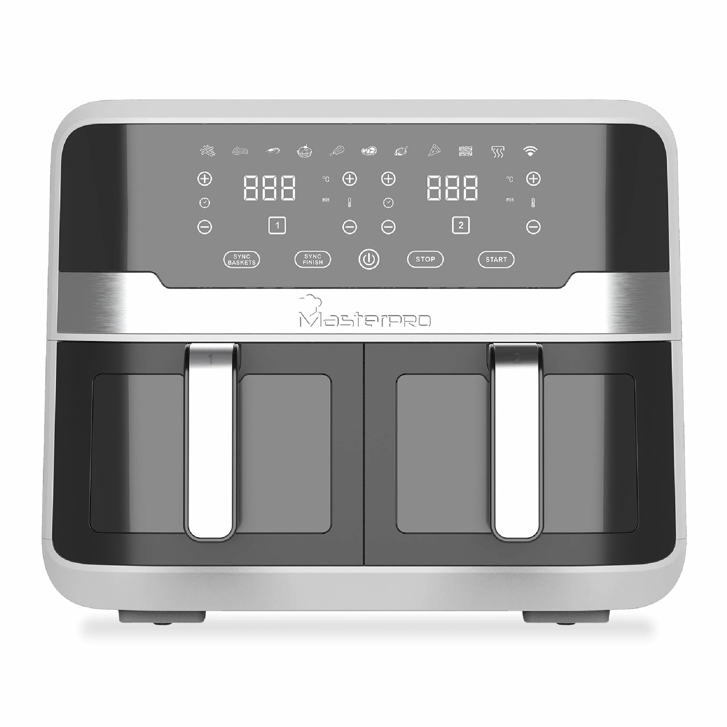 MasterPRO Rocket Duo 900 Podwójna frytownica powietrzna 9L 2400W cyfrowy wyświetlacz