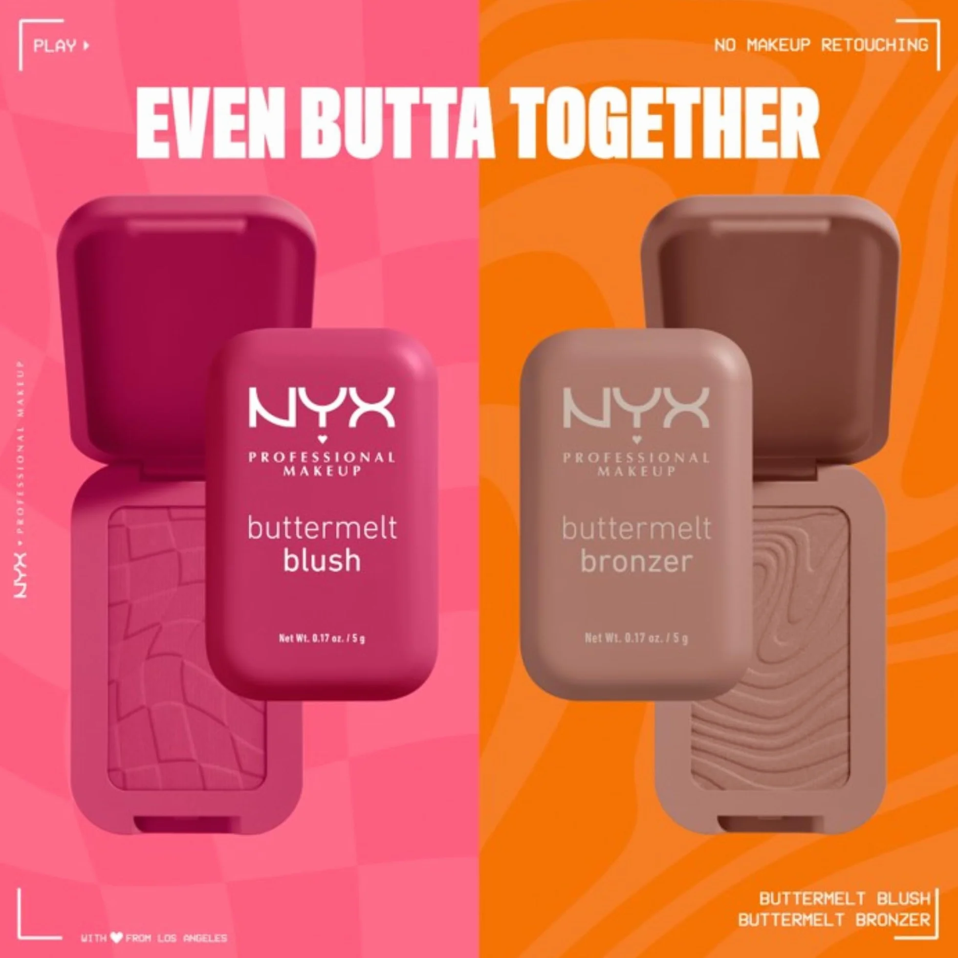 NYX Professional Makeup Buttermelt Bronzer, puder do opalania, czas do 12 godzin, bez plam, nie przenosi się, ton: Butta Biscuit, 5 g