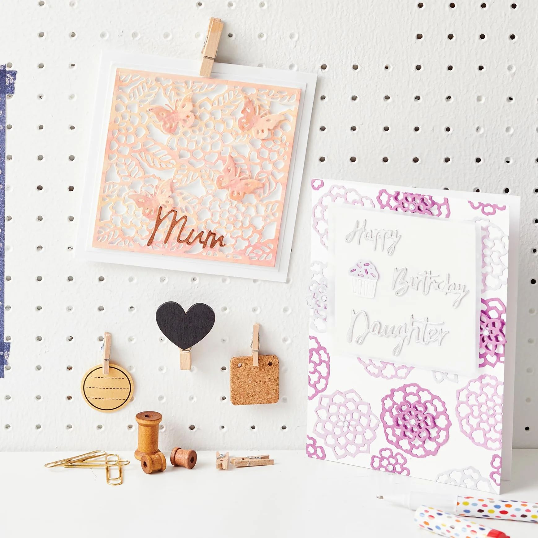 Papermania Mini drewniany klamerka, 50 sztuk, brązowy