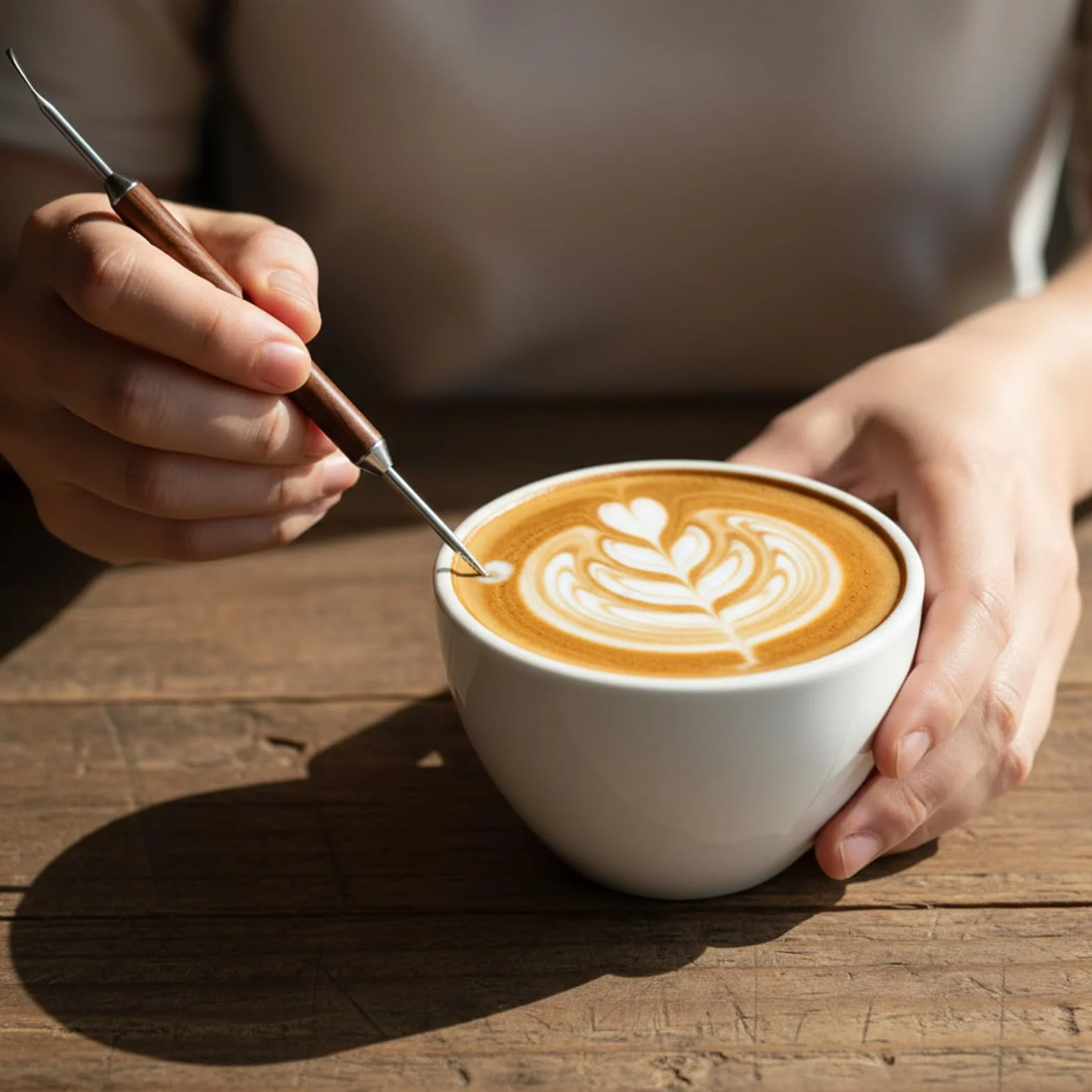 JJUNW dwustronne długopisy do Latte Art ze stali nierdzewnej do dekoracji espresso cappuccino