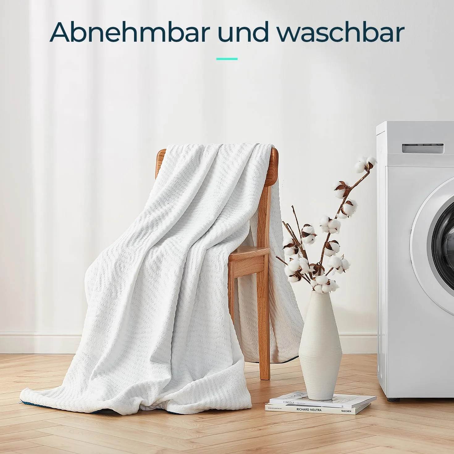 LINSY HOME Nakładka na materac żelowa, 160 x 200 cm, wysokość 7,5 cm, nakładka na materac z żelowej pianki memory, twardość H2/H3, nakładka żelowa, z poszewką Tencel nadającą się do prania