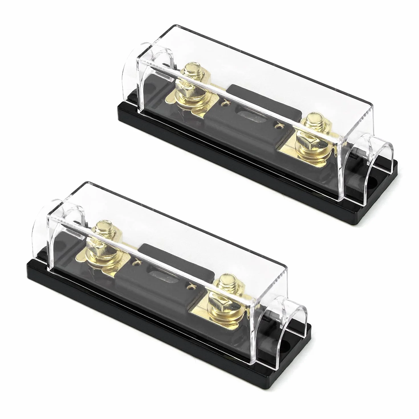 Uchwyt bezpiecznika QWORK ANL o grubości 0/2/4 z bezpiecznikiem 150 Amp ANL, 2 sztuki