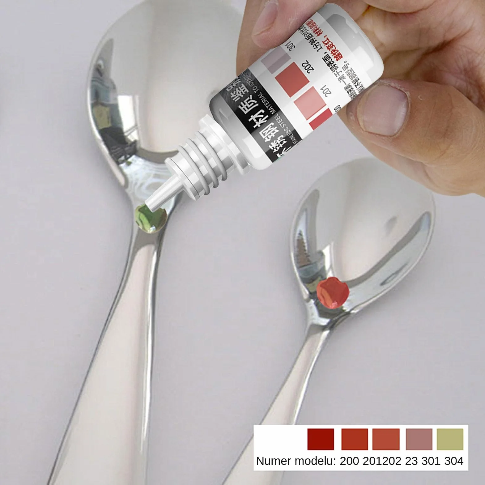 Stainless Steel Test Liquid, 304 Identification Agent, Portable Metal Detector Tool, Food Beverage Utensil Checker for Differentiating 200 201 202 301 304 316