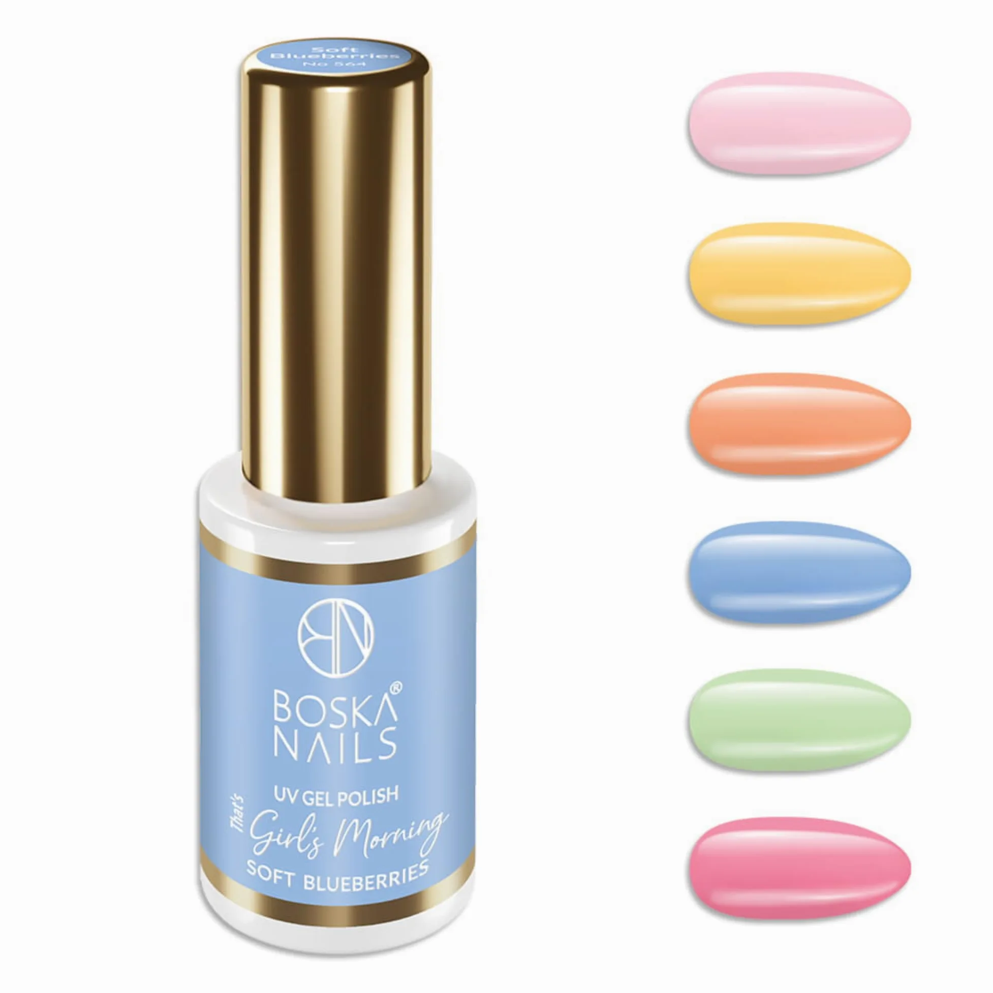 That's Girl's Morning Gel lakier do paznokci, zestaw 6 x 6 ml, modne lakiery hybrydowe UV LED w pastelowych kolorach, wysoko pigmentowane, długo utrzymujące się do 3 tygodni Nail Art DIY manicure