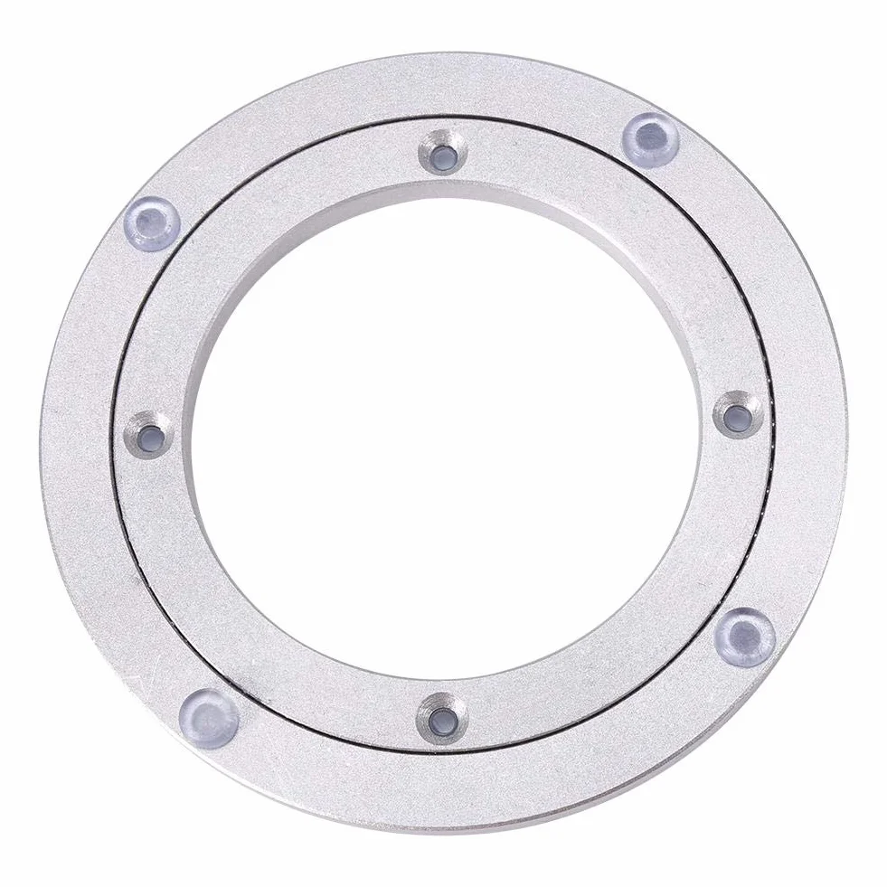 Wytrzymałe łożysko obrotowe ze stopu aluminium Lazy Susan Okrągły stół obrotowy Gładki obrotowy blat (6 cali)
