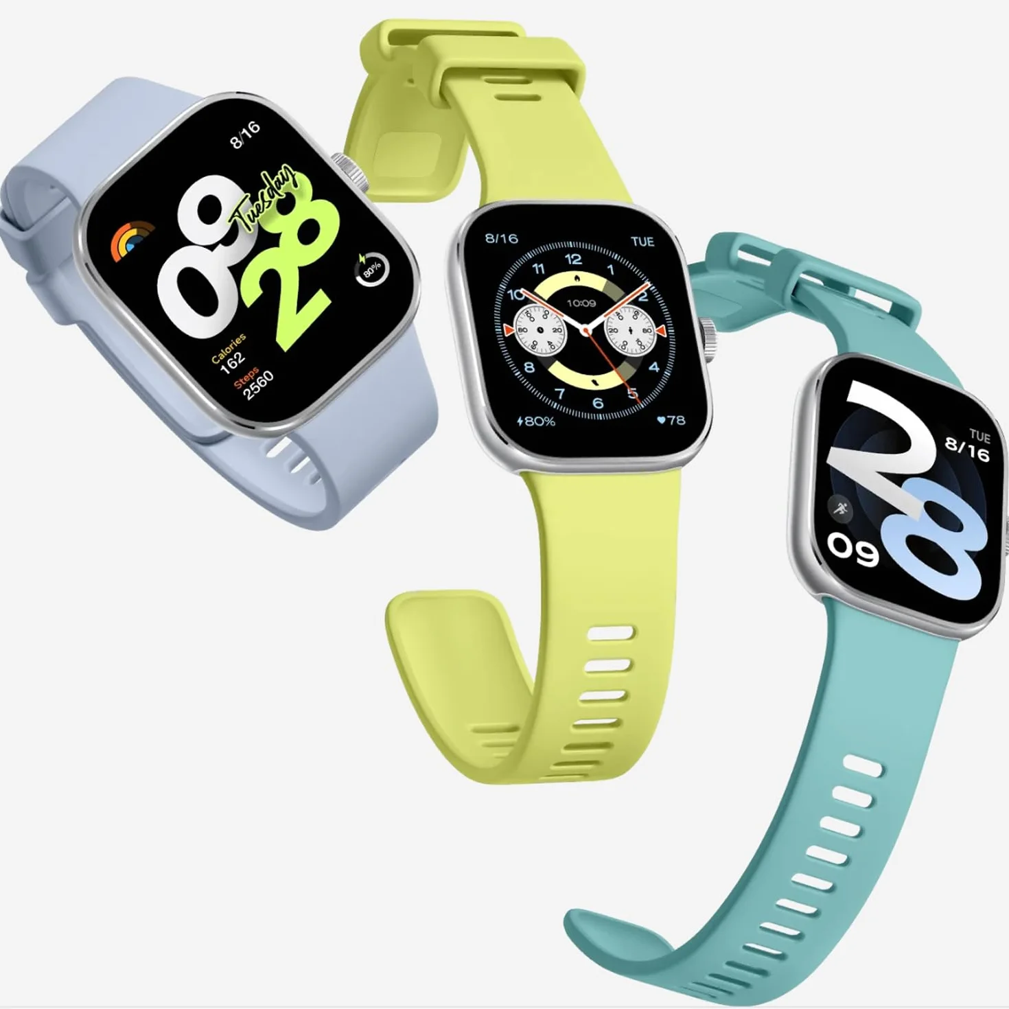5 sztuki Paski Zamienne do Redmi Watch 5 & 4 i Xiaomi Smart Band 9 Pro & 8 Pro, Miękkie Paski TPU, Oddychające, Regulowane, Szybkozłączki