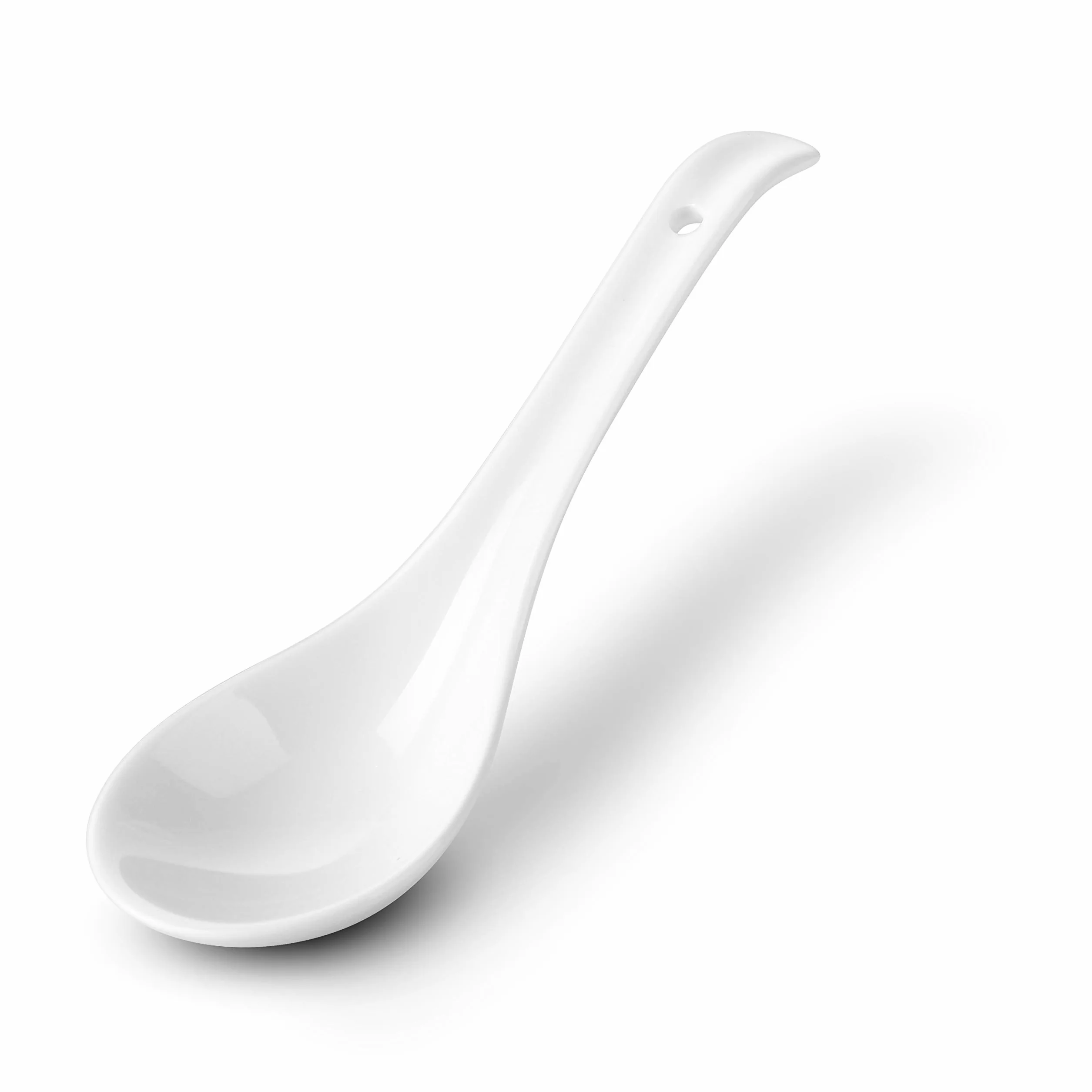 DOWAN Ceramiczne Łyżki do Zupy Azjatyckie Duże Zestaw 6 szt Ramen Pho Wonton