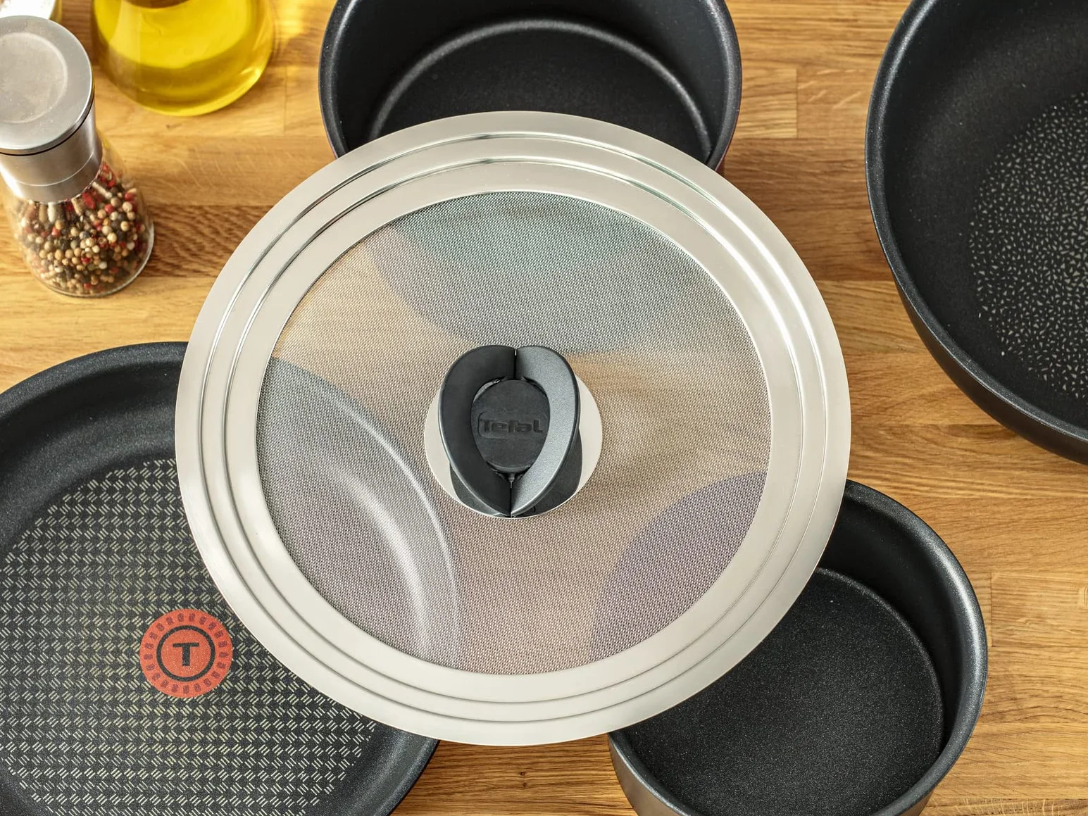 Tefal Ingenio osłona antyrozbryzgowa ze stali nierdzewnej 24-30 cm