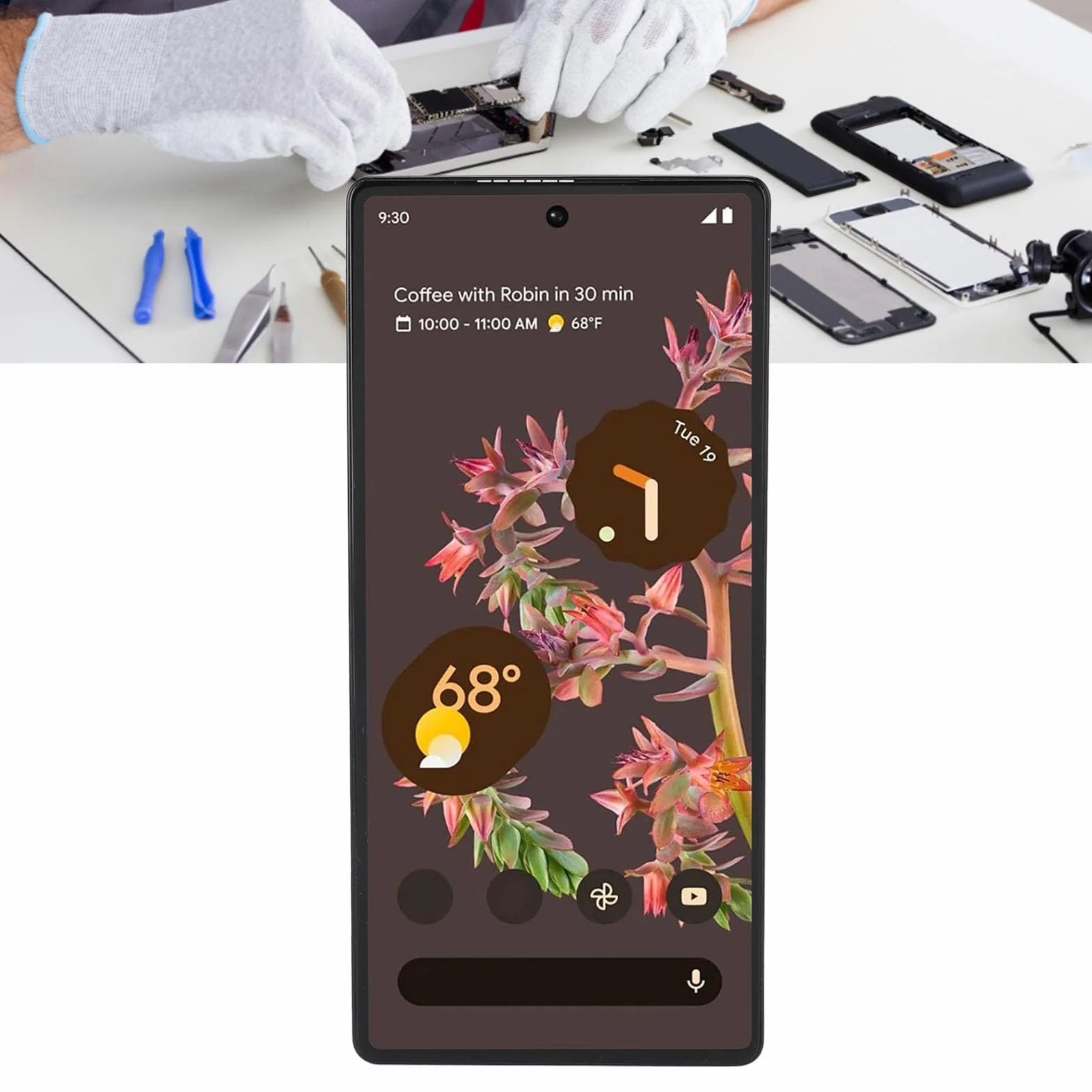 Wymiana Ekranu AMOLED dla Google Pixel 6 5G GB7N6 G9S9B16, 6,4-calowy zespół Digitizera z Ekranem Dotykowym z Narzędziem, Zestawy Naprawcze do Ekranu Dotykowego Wyświetlacza, z