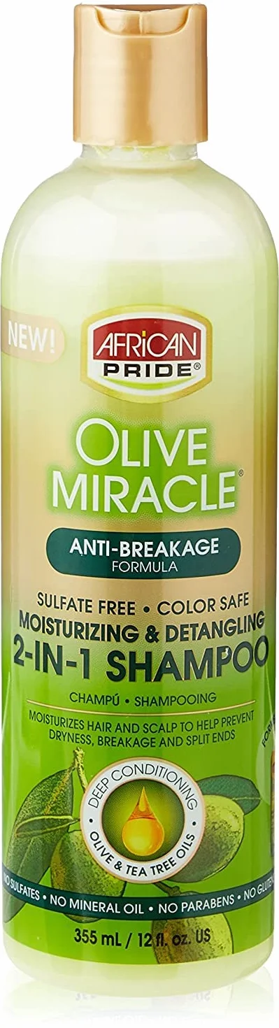 AFRiCAN PRIDE OLIVE MIRACLE 2 w 1 szampon & COND.12oz