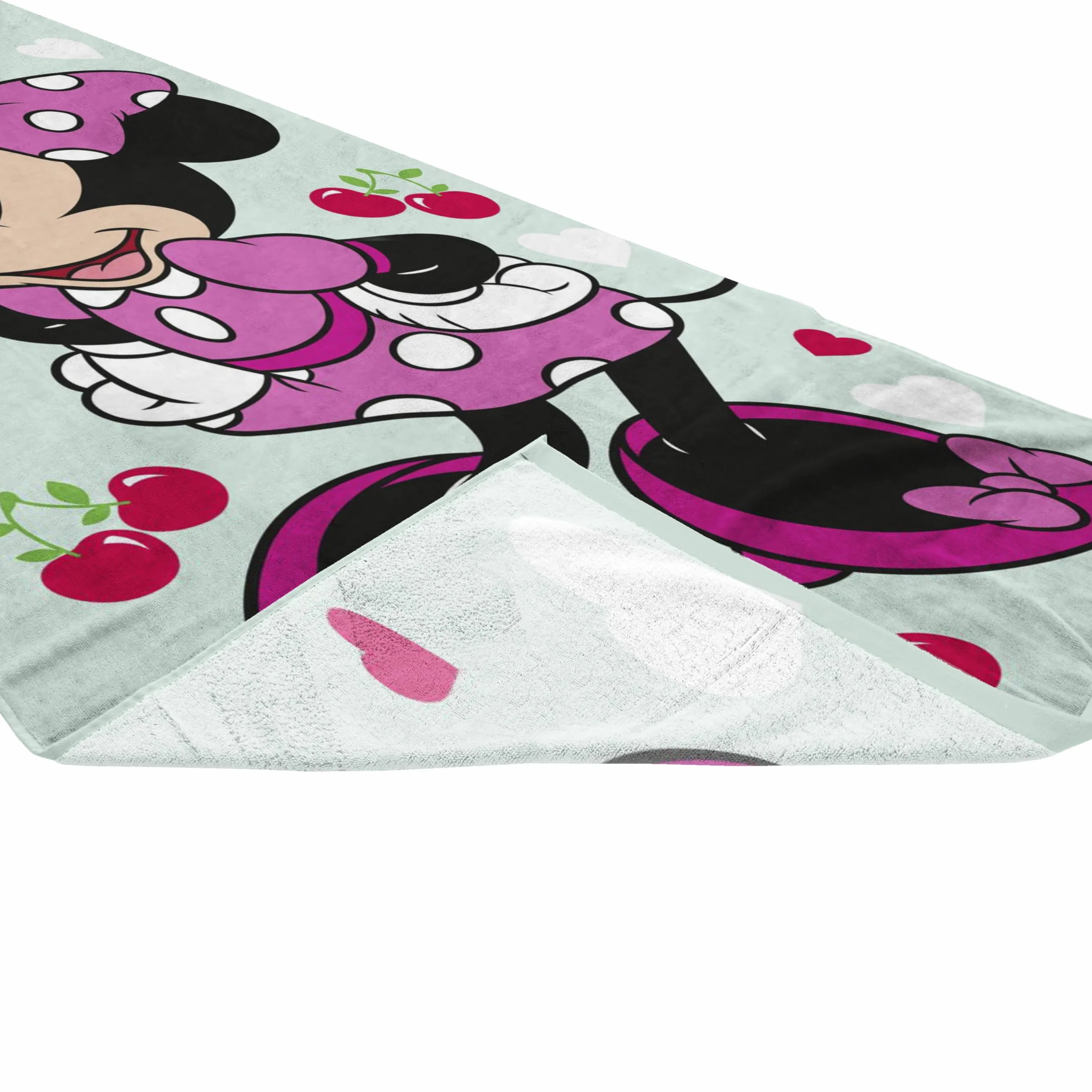 Jay Franco Disney Minnie Mouse 100% bawełniany ręcznik plażowy 71 x 147 cm miękki ręcznik kąpielowy zielony