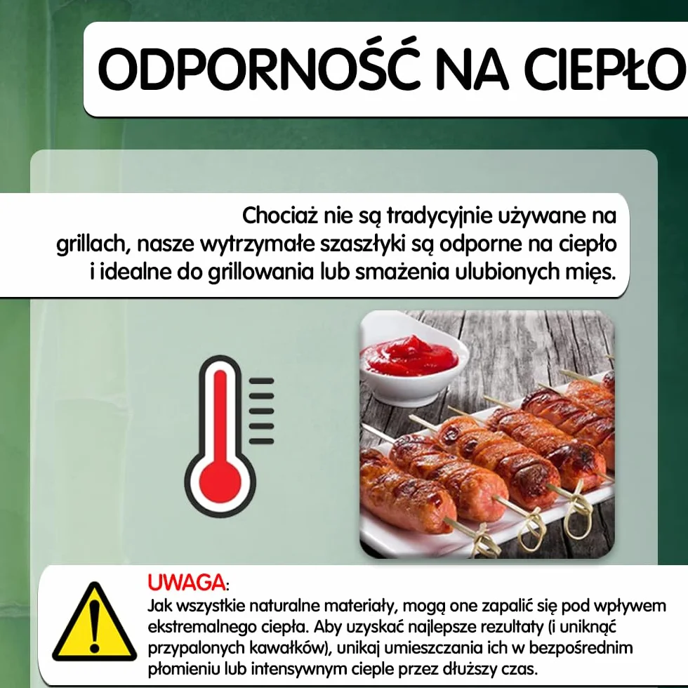 Eleganckie Wykałaczki Koktajlowe z Węzłem Bambusowym 12cm - Dekoracyjne Drewniane Szaszłyki na Imprezy, Przekąski, Koktajle - Mobi Lock
