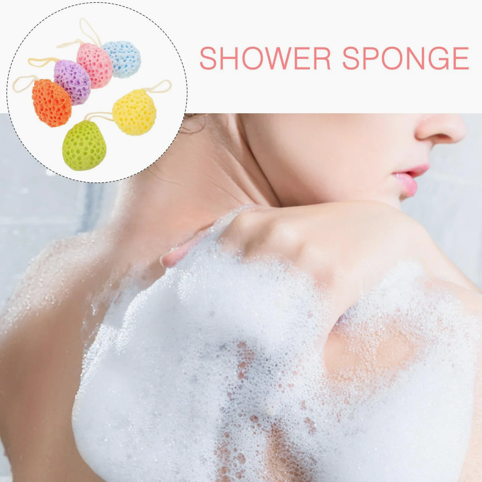 minkissy 36 Szt. Szt Wielokrotnego Użytku Gąbek Do Kąpieli z Miodową Strukturą Miodu Peelingujący Myjka Do Ciała z Zawieszką Gąbkowy Scrubber dla Skóry Gładkiej i Odświeżonej