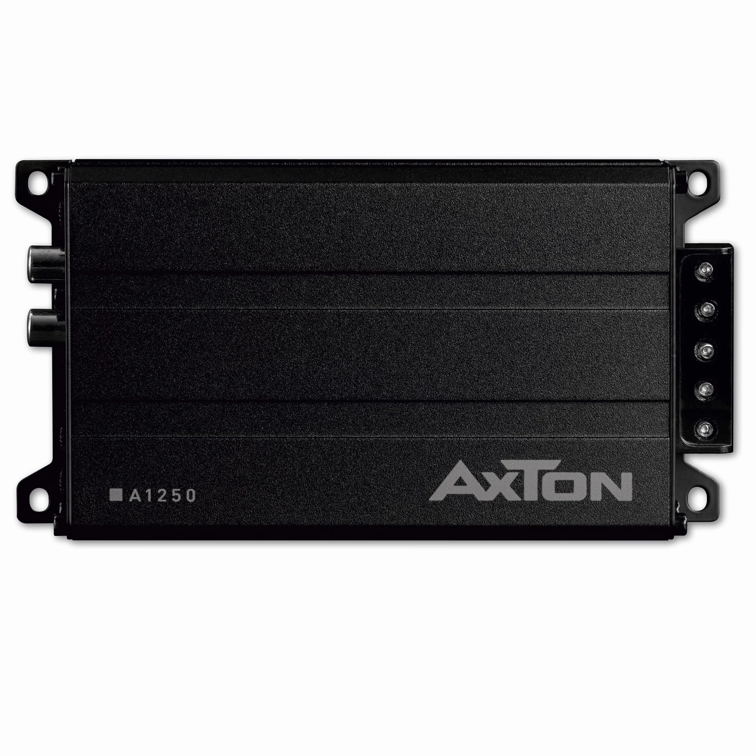 AXTON A1250 – ultra kompaktowy cyfrowy wzmacniacz mono do samochodów i kamperów, mini 1-kanałowy wzmacniacz basowy z wejściem wysokiego poziomu, klasa D, stabilny 2 omy, 1 x 150 W
