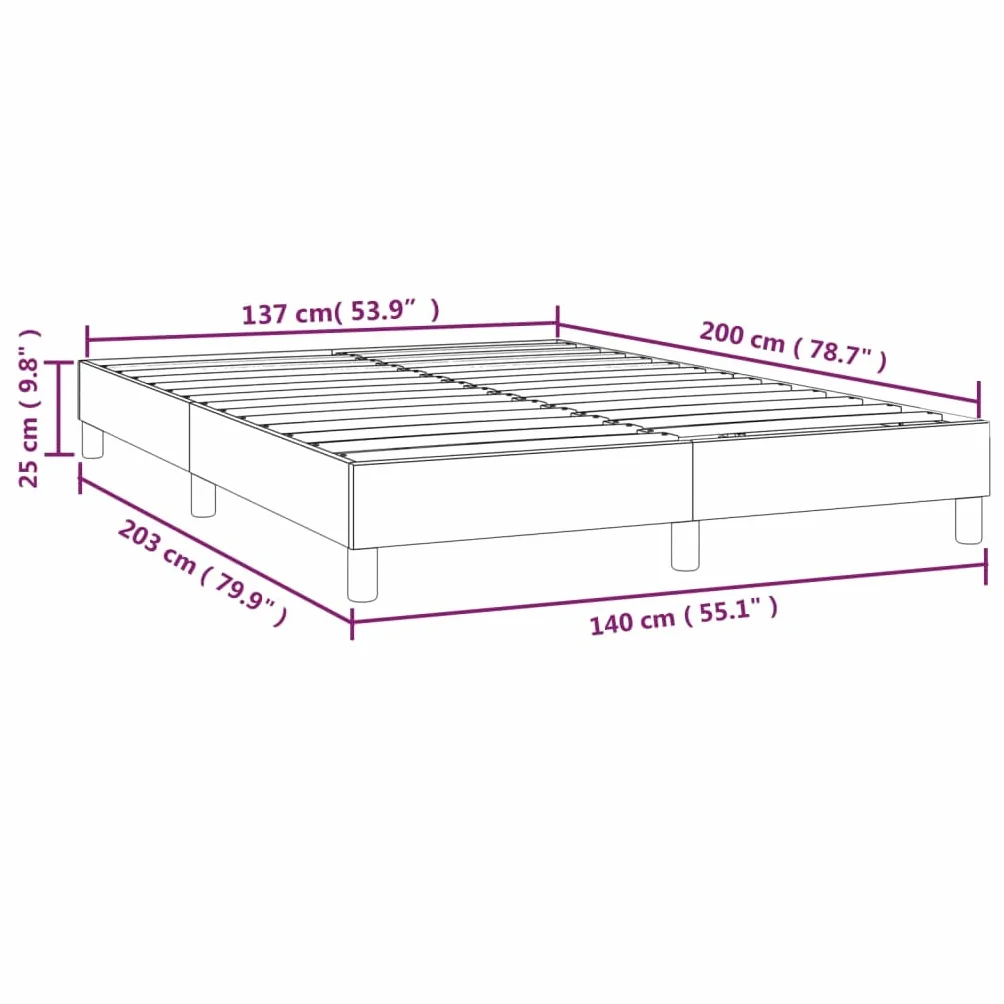 vidaXL Łóżko kontynentalne 140x200 cm czarne obite sztuczną skórą