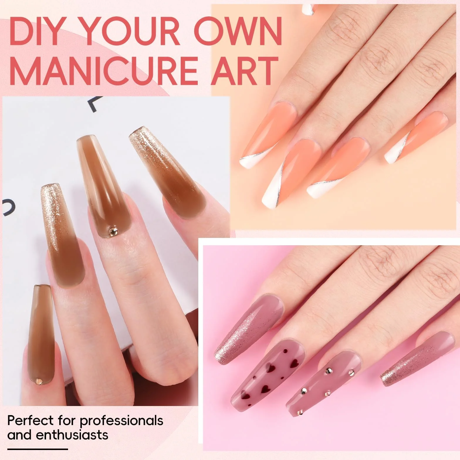 PEACECOLOR Poly Nail Gel zestaw do paznokci z lampą UV, 15 kolorów, zestaw 16 ml i slipsol Base Top Matte Coat paznokcie akrylowe do szybkiego przedłużania paznokci do samodzielnego wykonania