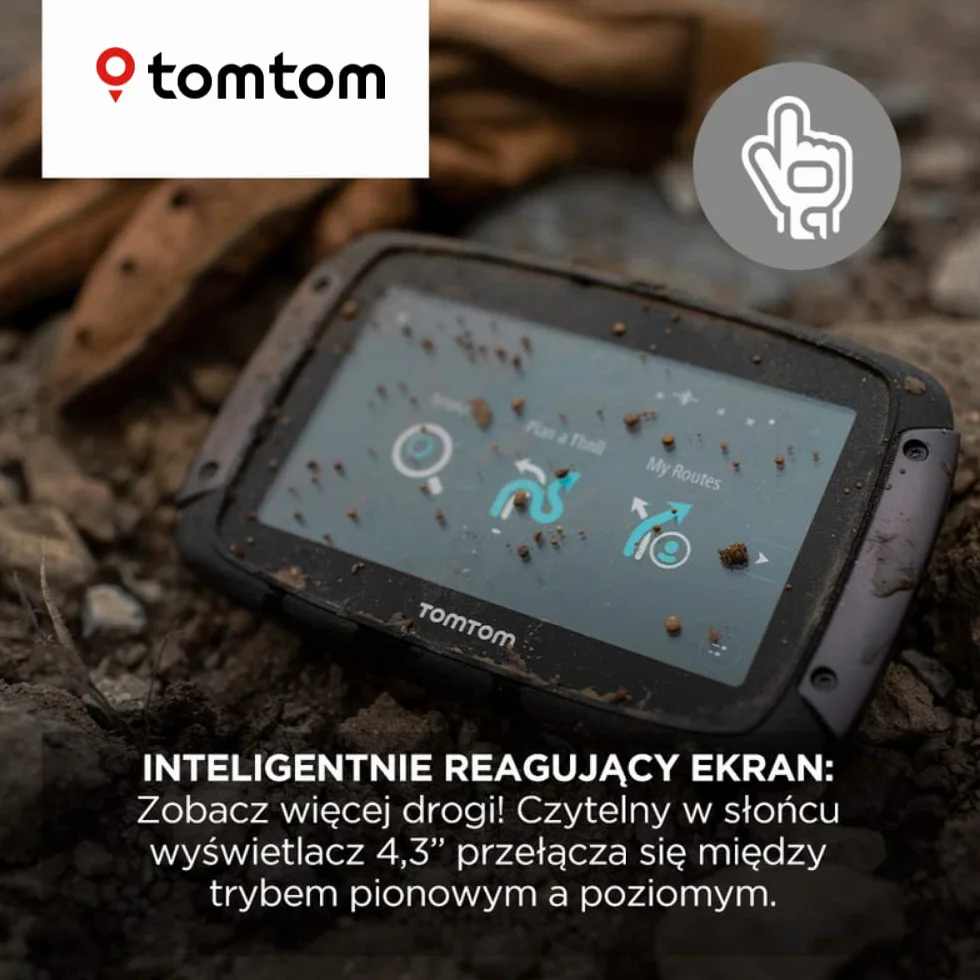 TomTom Rider 500 nawigacja motocyklowa GPS (ekran 4,3", planowanie krętych i pagórkowatych tras, mapy Europy, Wi-Fi, TomTom Traffic)