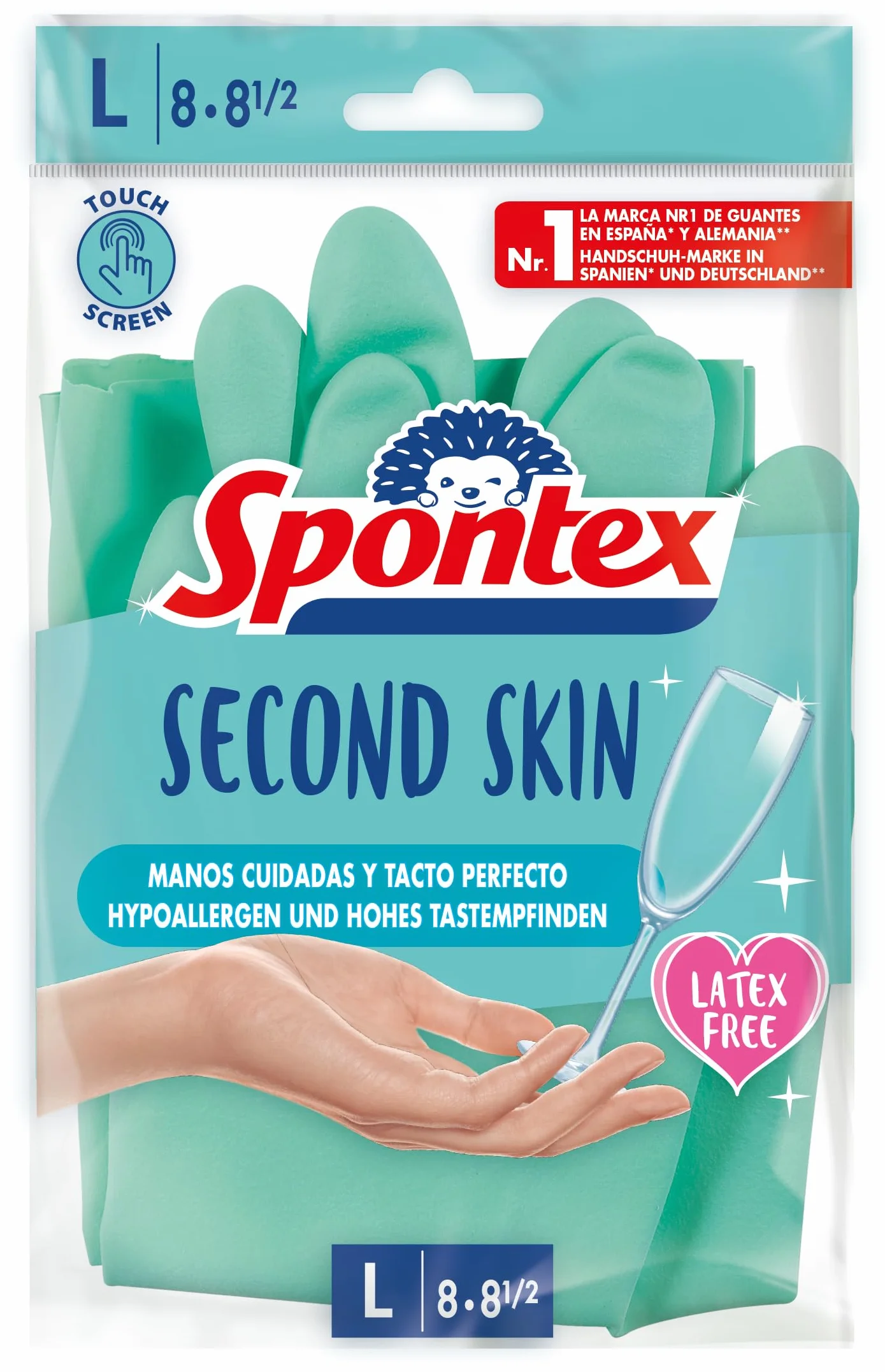 Spontex Second Skin rękawice nitrylowe z ekranem dotykowym rozmiar L 1 para