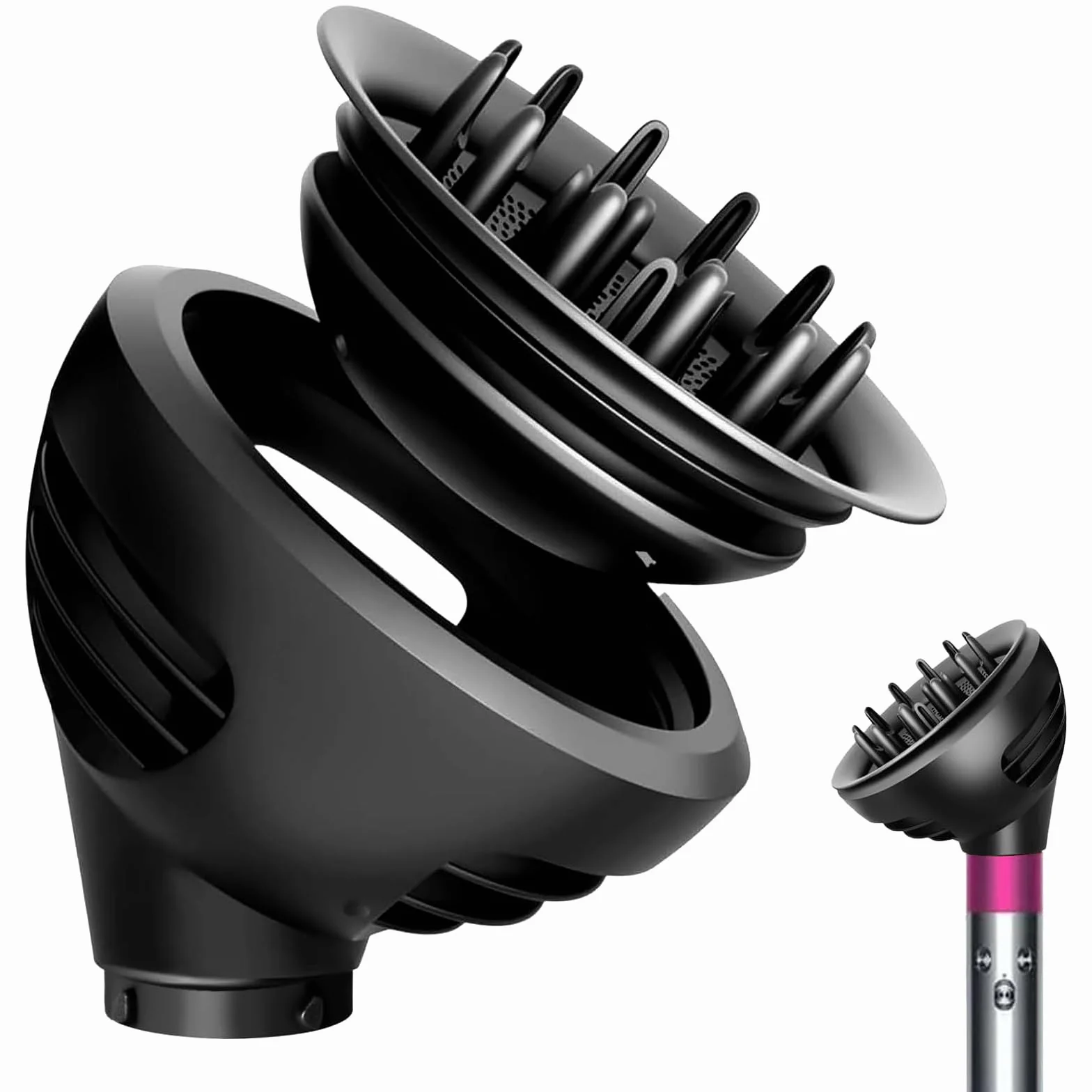 Nakładki dyfuzora do włosów do Dyson Airwrap HS05 HS01 HS08, dyfuzor do włosów do fal i loków, nakładka dyfuzora do suszarki do Dyson Airwrap, przekształcalny w suszarkę do włosów z dyfuzorem