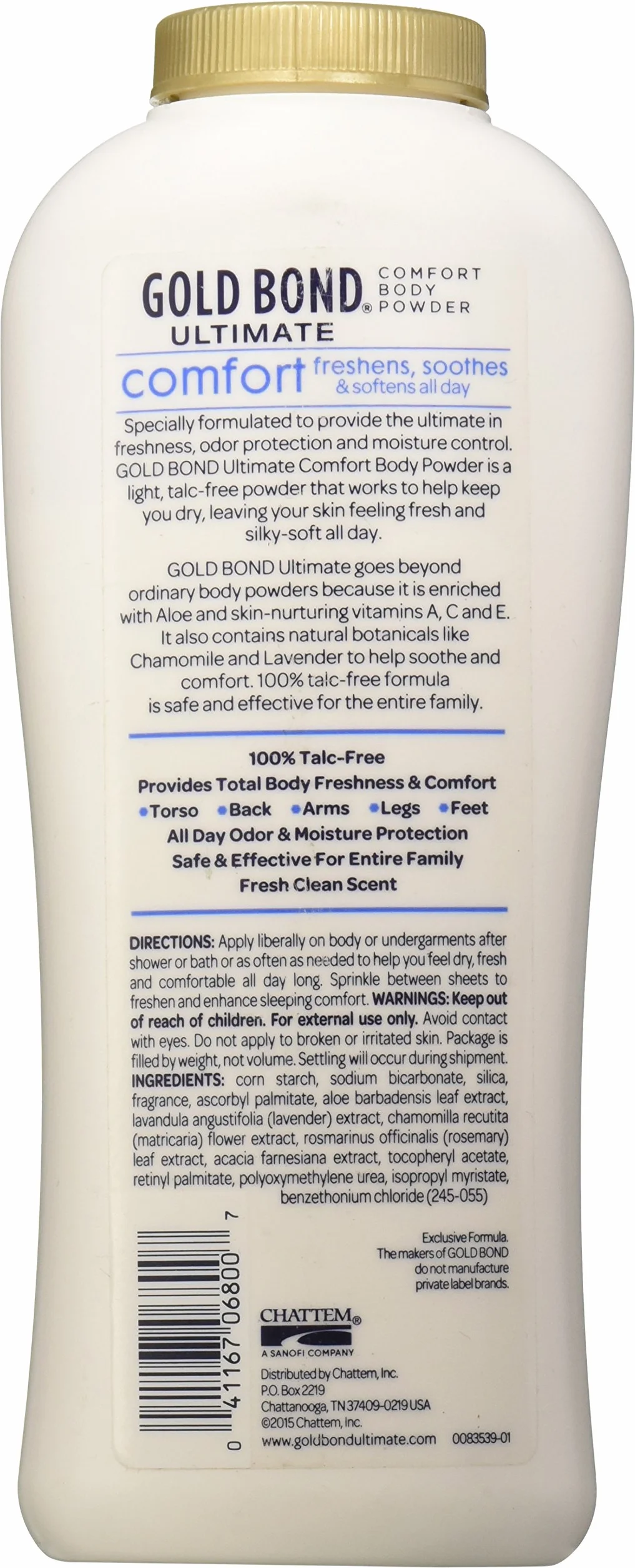 Gold Bond Ultimate Comfort Body Powder Aloe Aloe z USA
