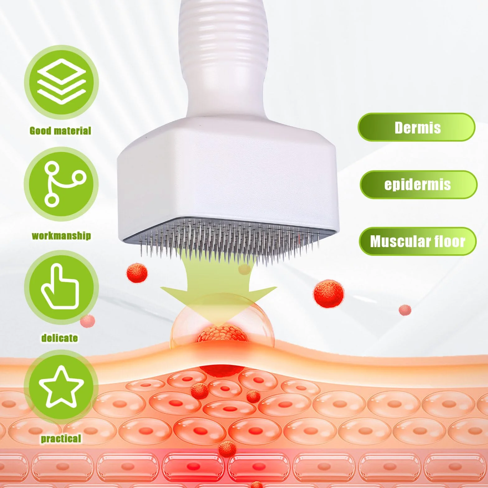 Derma Stamp Microneedling: regulowany mikroigłowany dermastamp z 140 tytanowymi pinami, profesjonalny mikroigłowany dermapen do włosów, derma stempel do twarzy, ciała, włosów, zarostu w domu