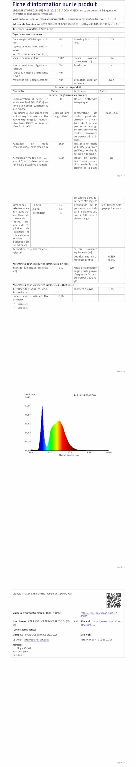 YOURLITE Lustro łazienkowe LED 60x80 cm z oświetleniem IP44 Czarny