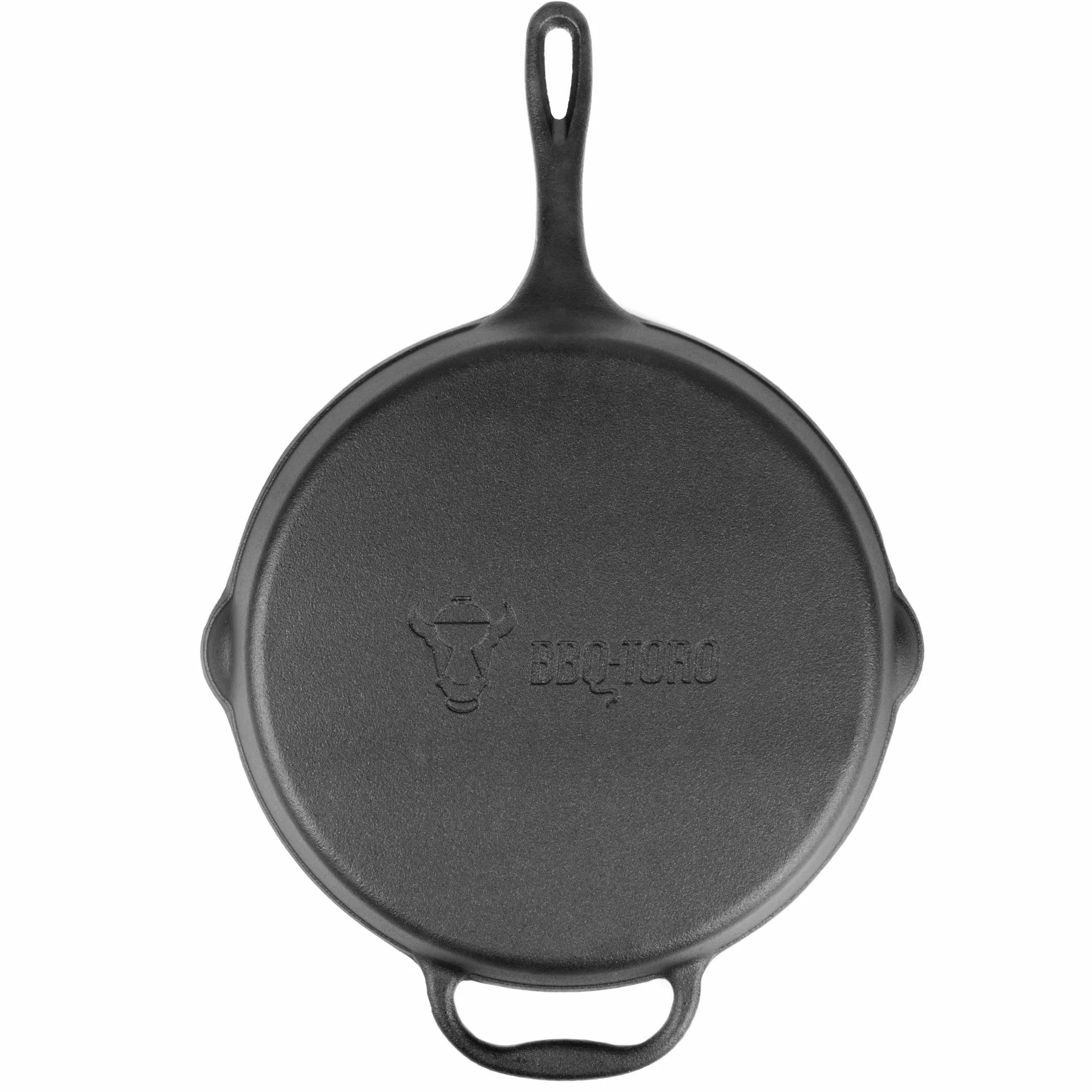 BBQ-Toro Żeliwna patelnia grillowa 29 cm z uchwytem