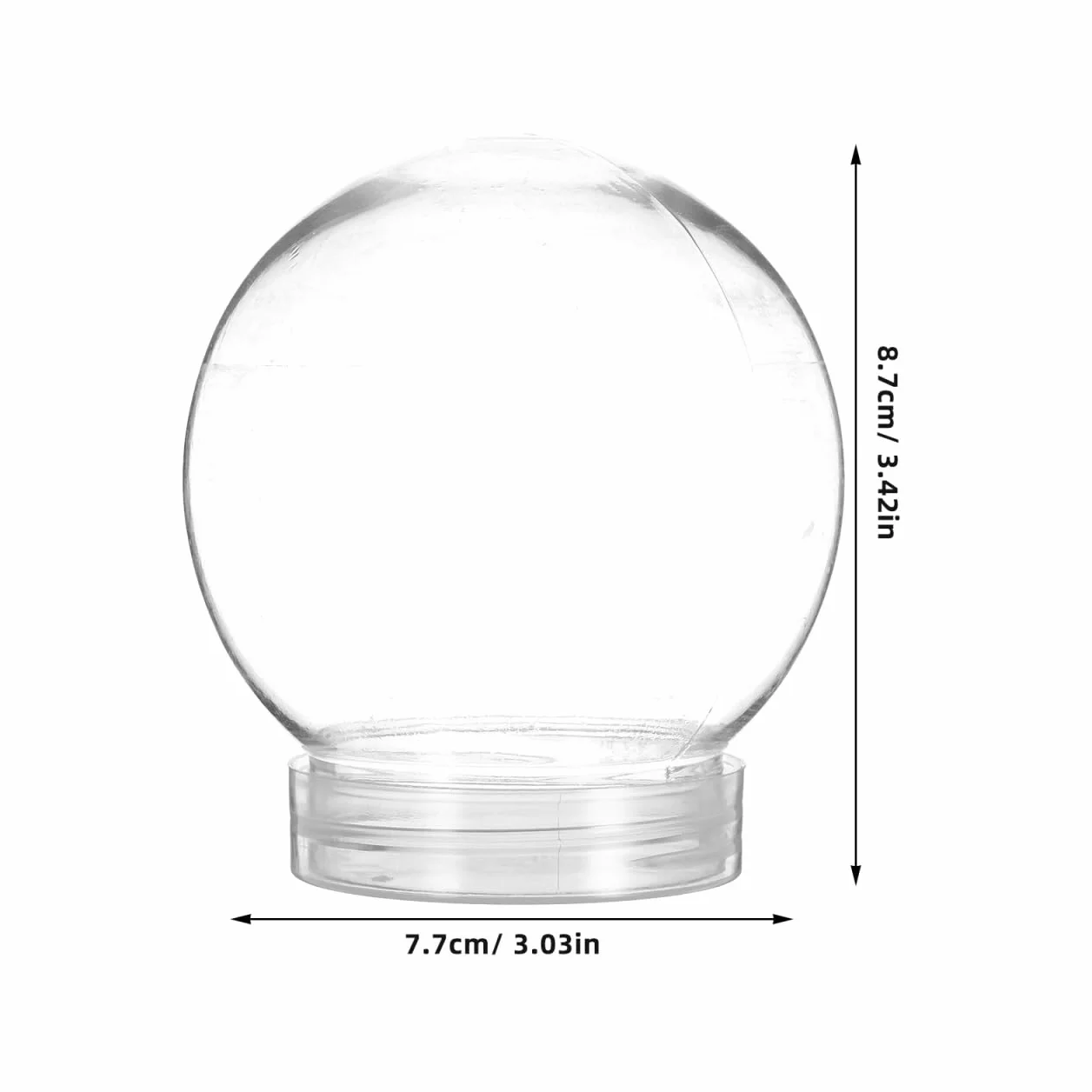 PRETYZOOM Kule śnieżne DIY 10 sztuk 270 ml przezroczyste puste szkło z nakrętką