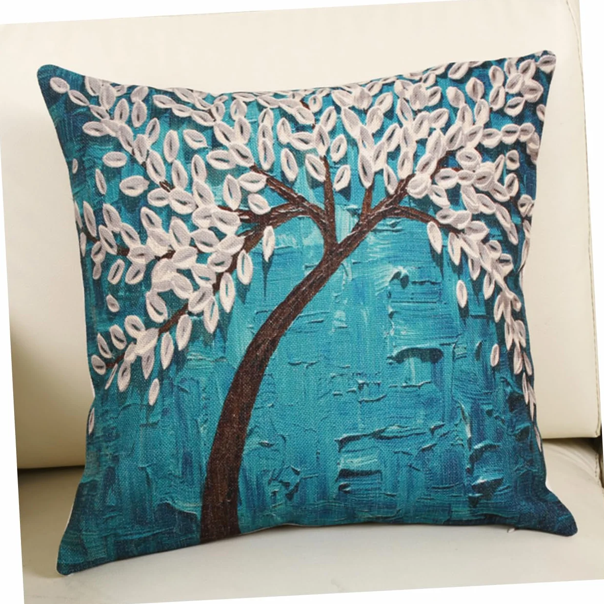 Amosfun 3d Dekoracyjna Poszewka Na Poduszkę Bawełniana Lniana 45x45 Cm