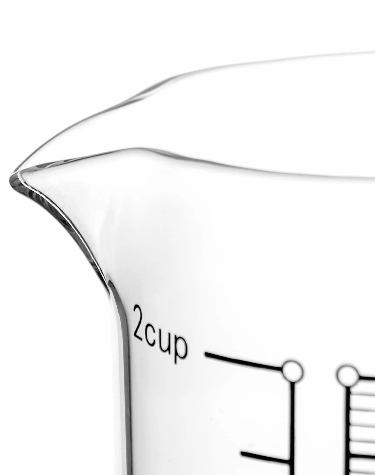 QWORK 500ml Szkło borokrzemowe Miara z bambusową pokrywką, odporne na temperaturę, mikrofalowa, piekarnik