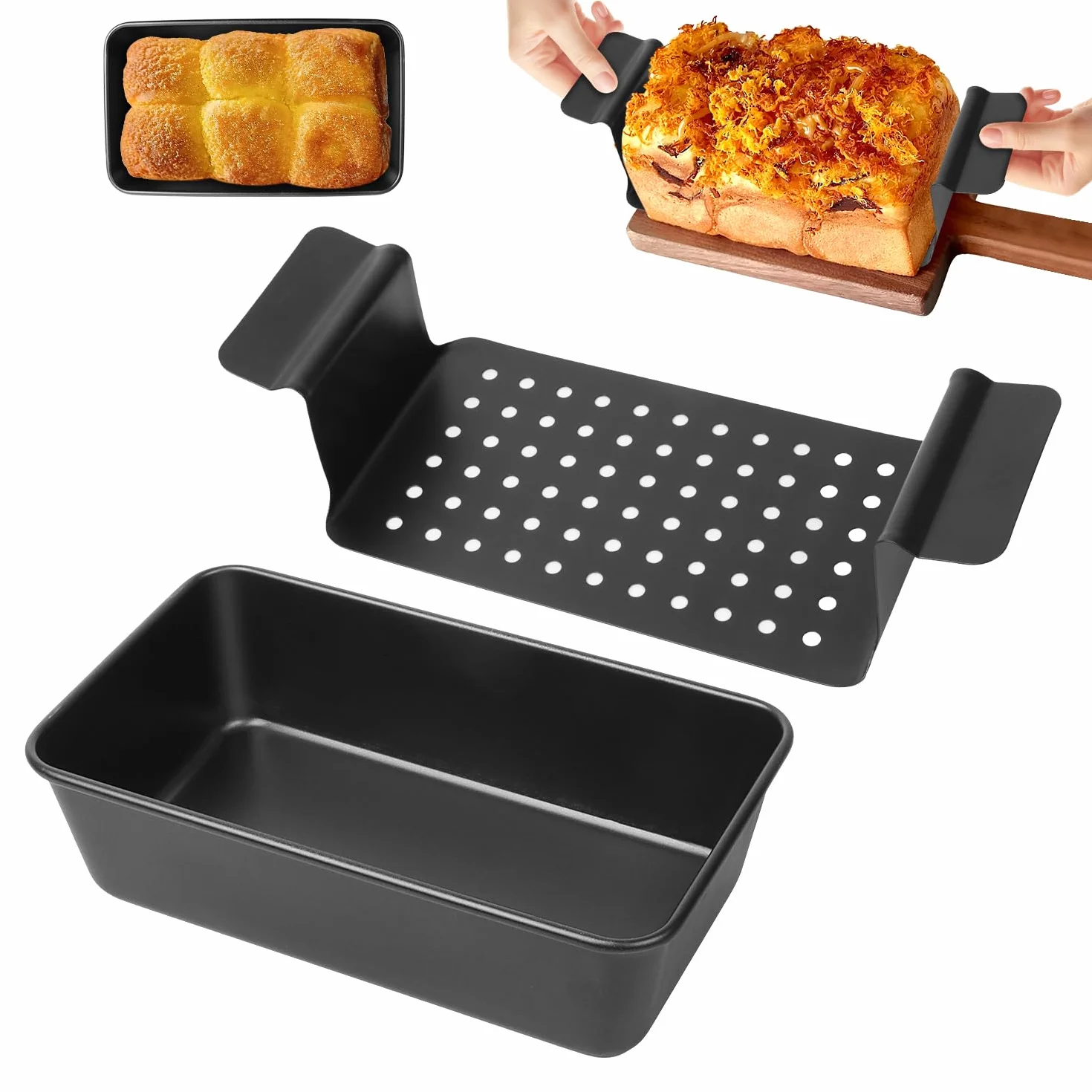 Forma do pieczenia chleba 25 cm stal węglowa prostokątna