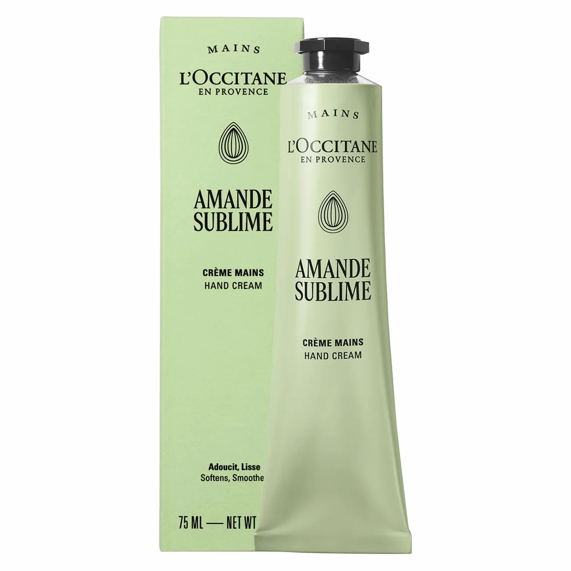 L'OCCITANE Krem do rąk Amendel (Amande Sublime), 75 ml, lekka konsystencja i delikatny zapach, wyprodukowany we Francji