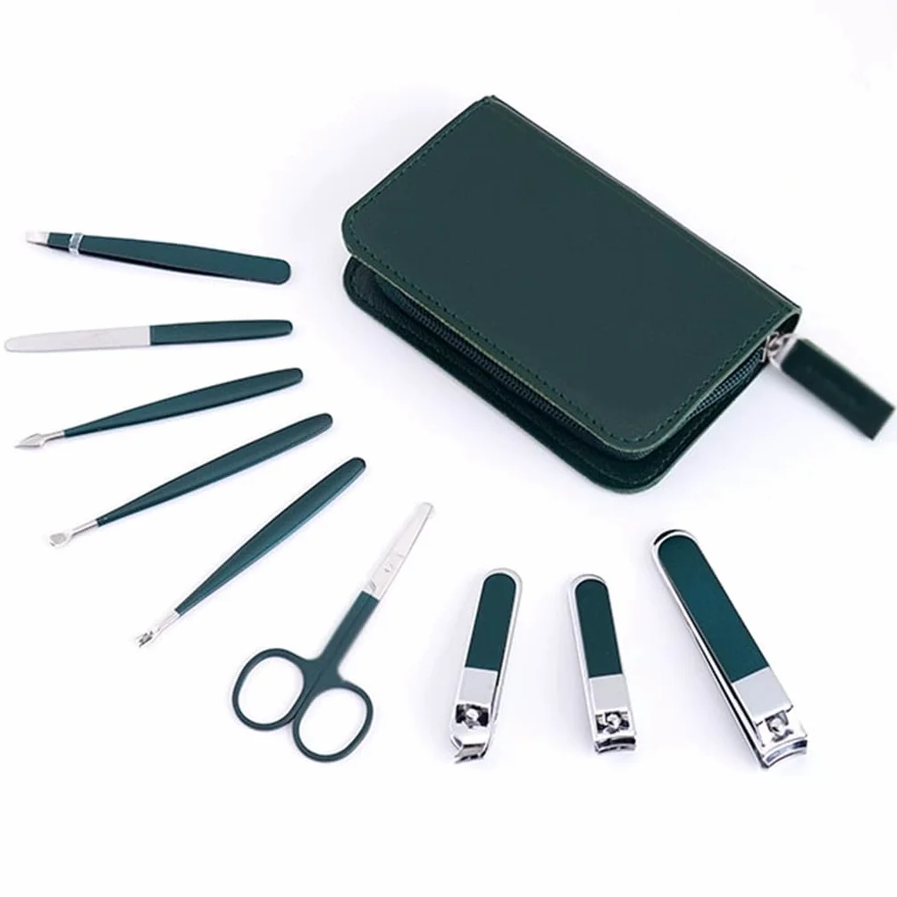 Zestaw do manicure, Zestaw do manicure, Zestaw do Manicure Beauty Manicure Tools Zestaw do obcinania paznokci 9-częściowy woreczek na zamek błyskawiczny Obcinacze do paznokci