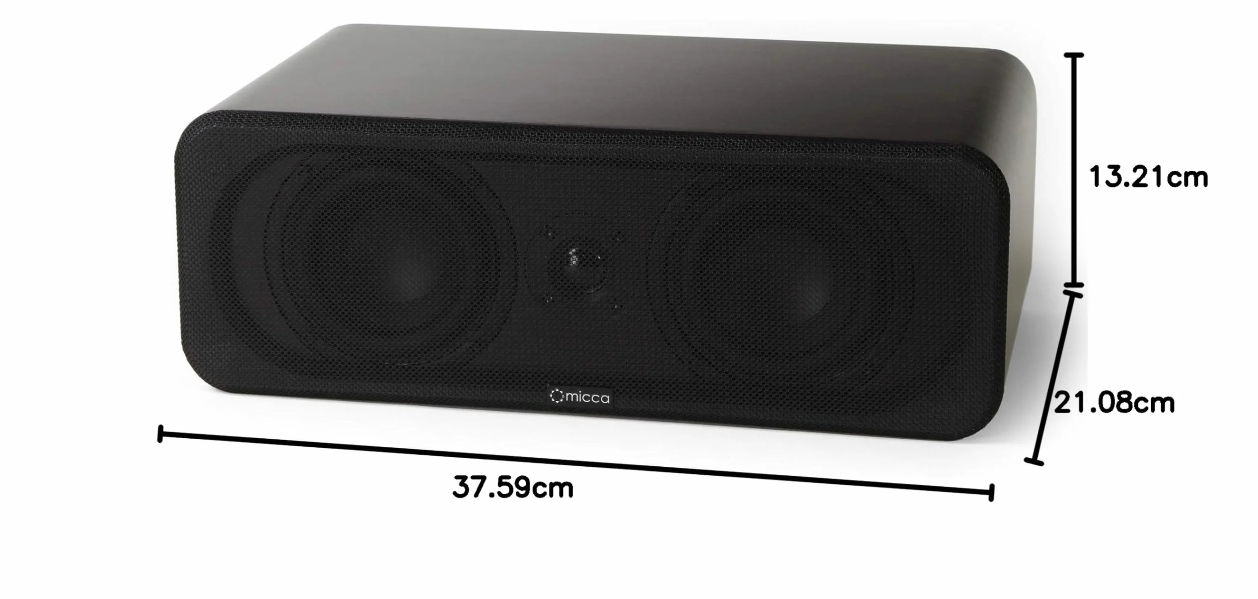 Micca RB42-C Premium centralny głośnik półkowy z podwójnym 10-calowym głośnikiem niskotonowym i jedwabnym głośnikiem wysokotonowym, wyraźniejszy dialog do systemów dźwięku przestrzennego kina domowego