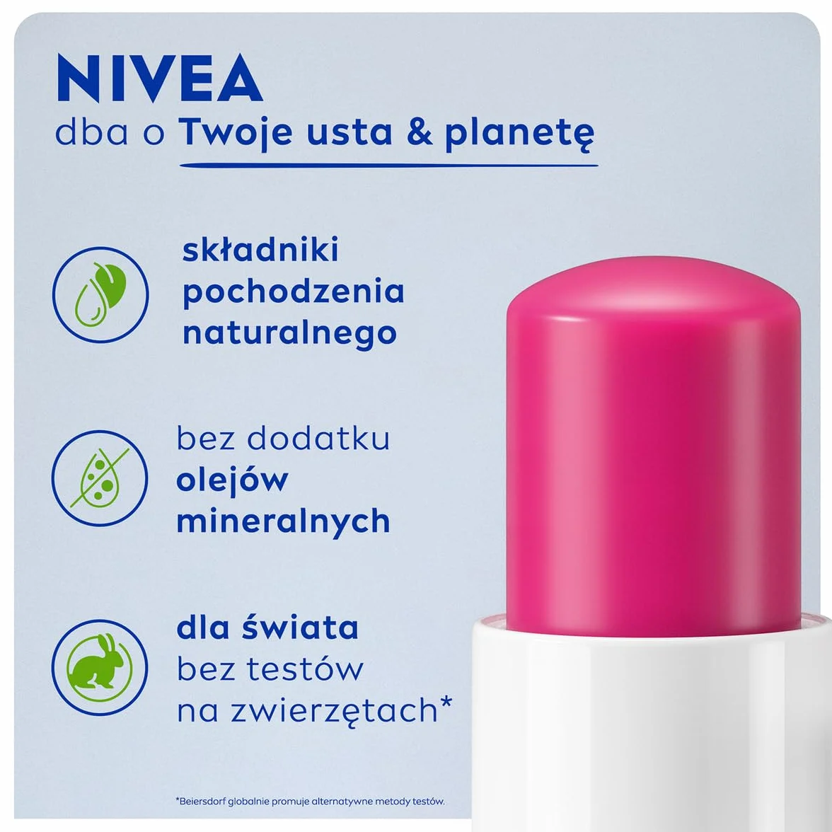 NIVEA Pielęgnująca pomadka do ust Watermelon Shine, 4,8 g