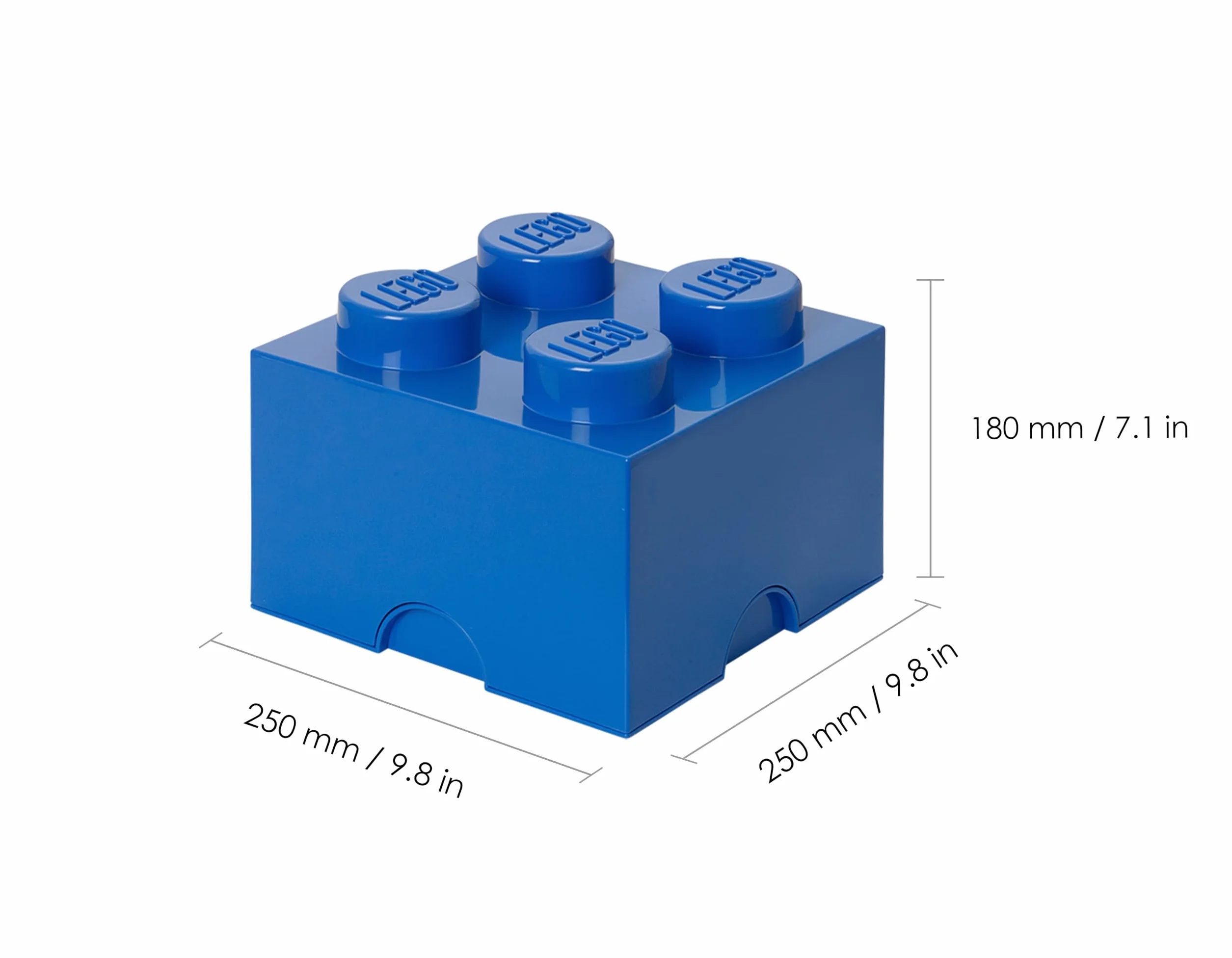 LEGO Kamień do Przechowywania, 4 Wypustki, Pudełko do Przechowywania, Niebieski