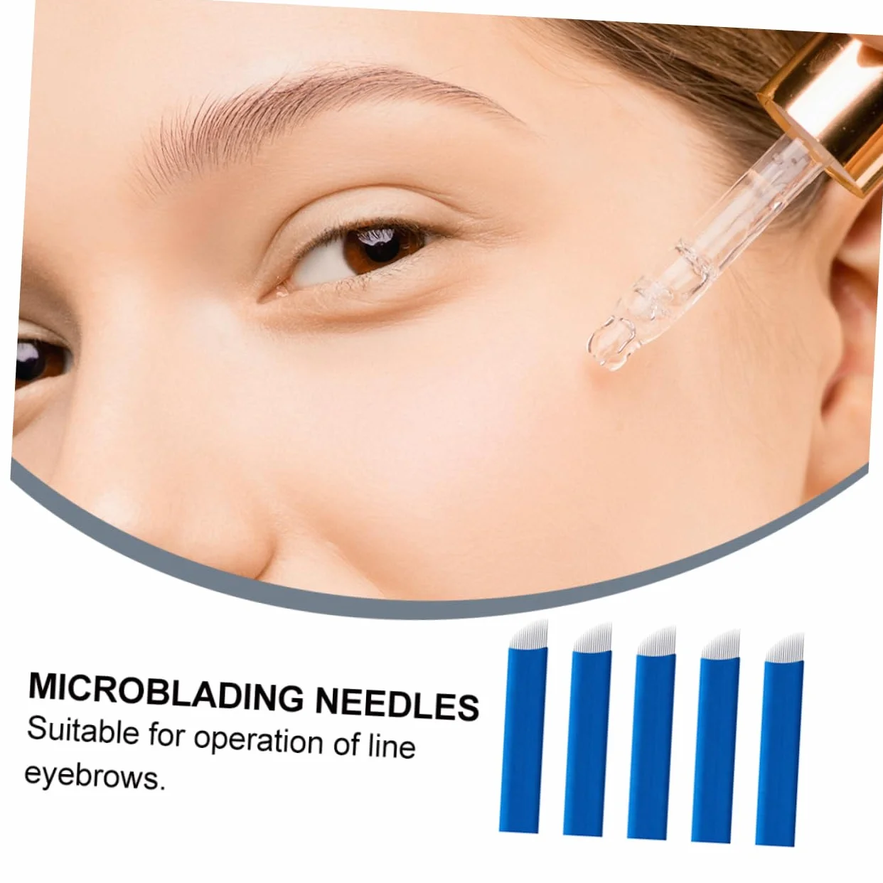 Healvian 30 Sztuk Igły Ostrza Microblading Do Tatuażu Brwi Przenośny Makijaż