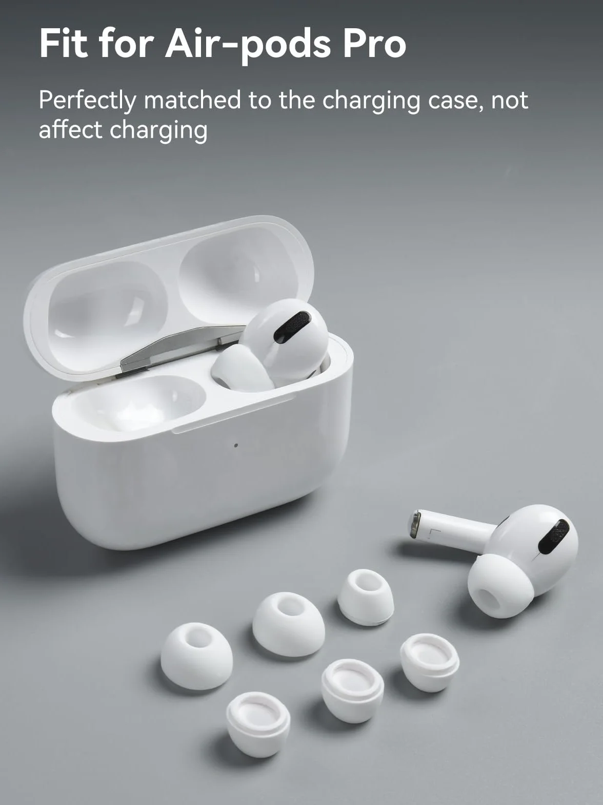 aceyoon 4-częściowe wymienne końcówki douszne do Airpods Pro, silikonowe końcówki douszne do AirPods Pro 2 z otworem redukującym hałas, antypoślizgowe końcówki douszne do AirPods Pro/AirPods Pro 2