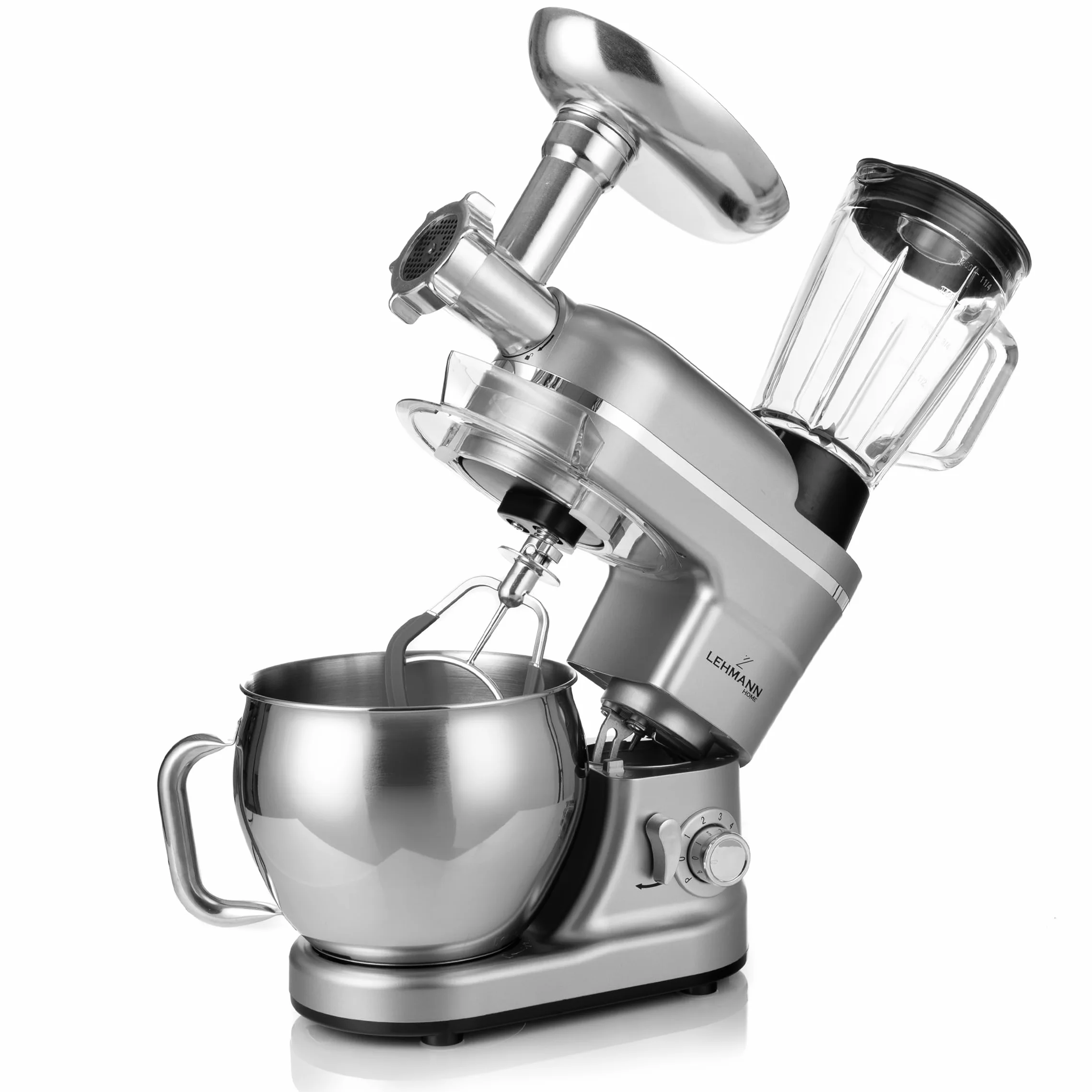 Lehmann LHOPM-1305A-S Robot kuchenny planetarny 5L stal nierdzewna 3000W 6 prędkości blender maszynka do mięsa