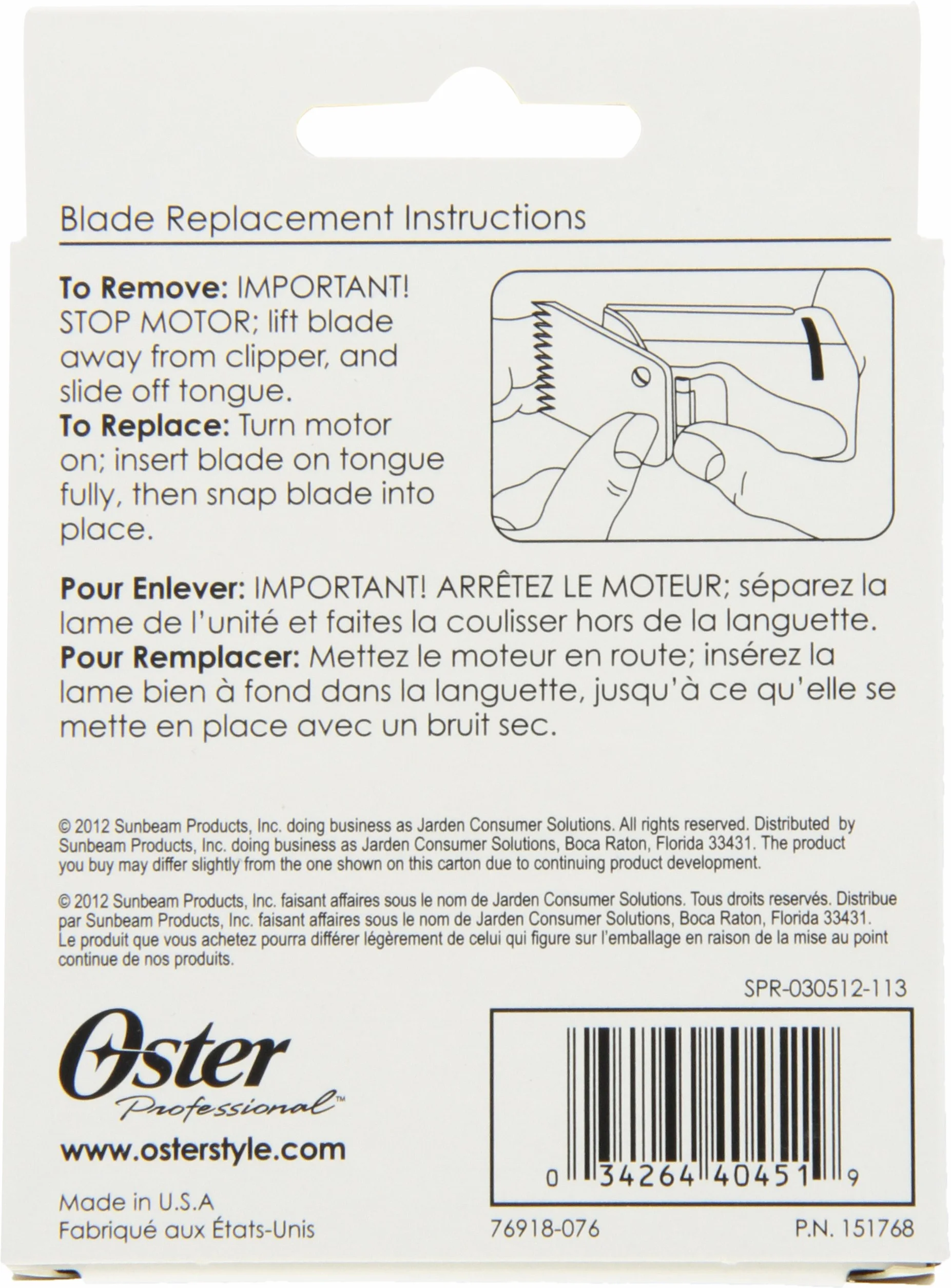 Oster 3.2 mm 1A Rozmiar, 076918-076, Ostrze