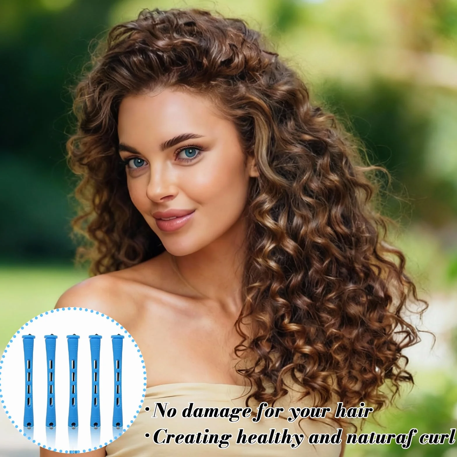 81 sztuk małych wałków do włosów Heatless Hair Curlers, zestaw wałków do włosów 20 cm na stałe, bezgrzejne loki z nasadką i elastyczną opaską z grzebieniem, idealne do użytku domowego lub